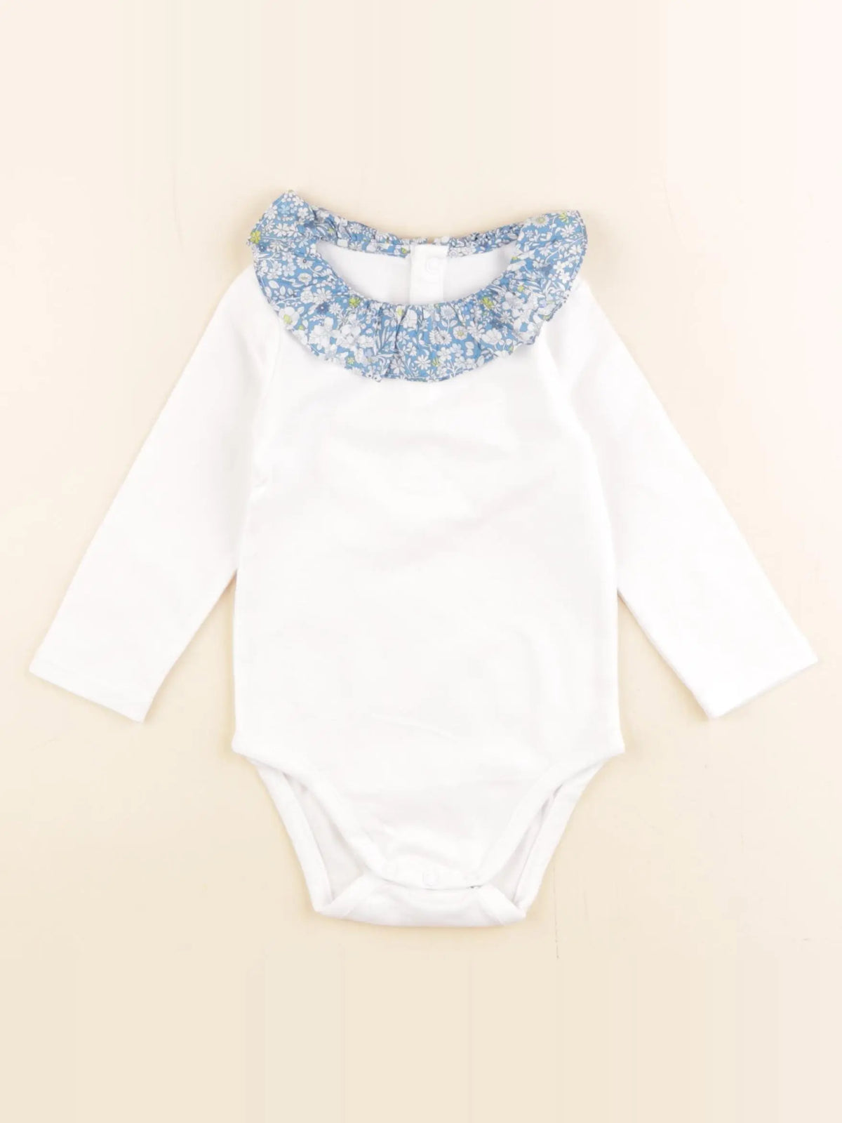 Jacadi - body liberty blanc, bleu - 12 mois
