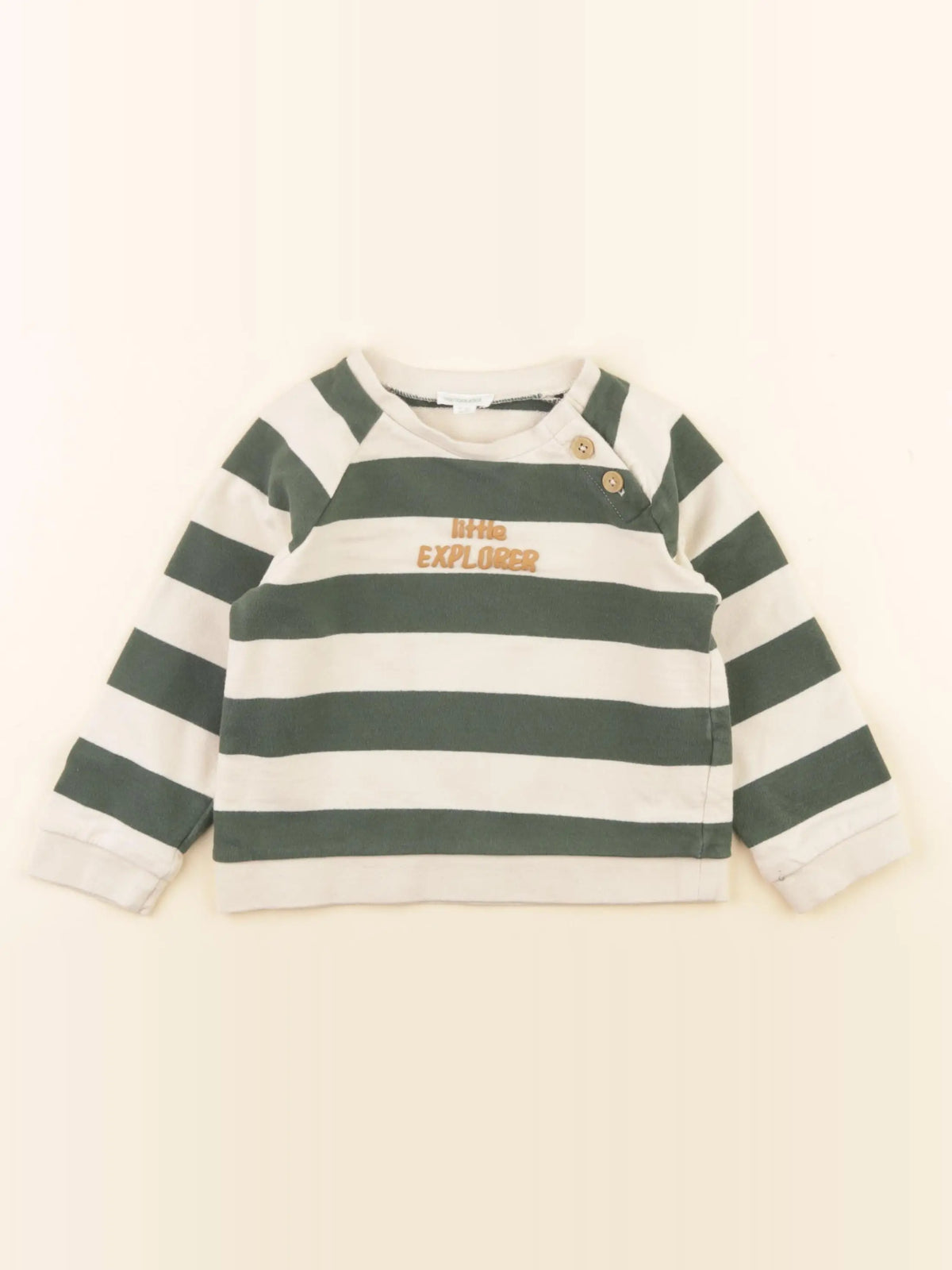 Vertbaudet - sweat vert - 36 mois