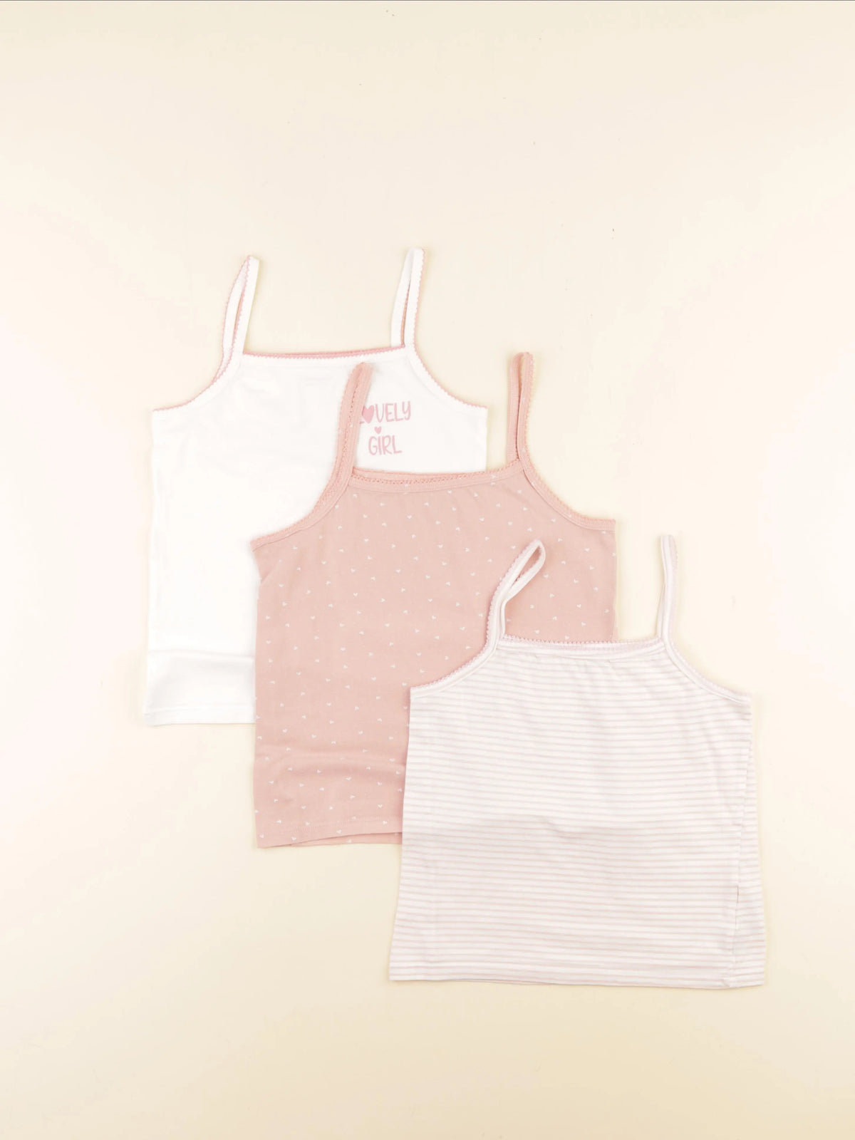 Vertbaudet - lot de 3 maillots de corps rose - 8 ans