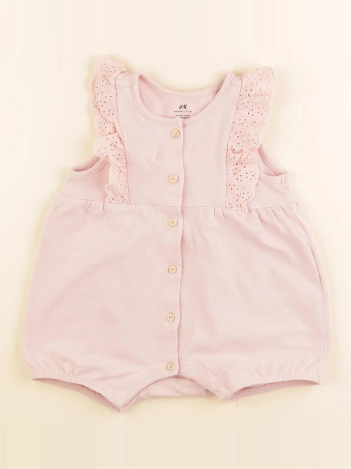 H&M - combinaison rose - 4/6 mois
