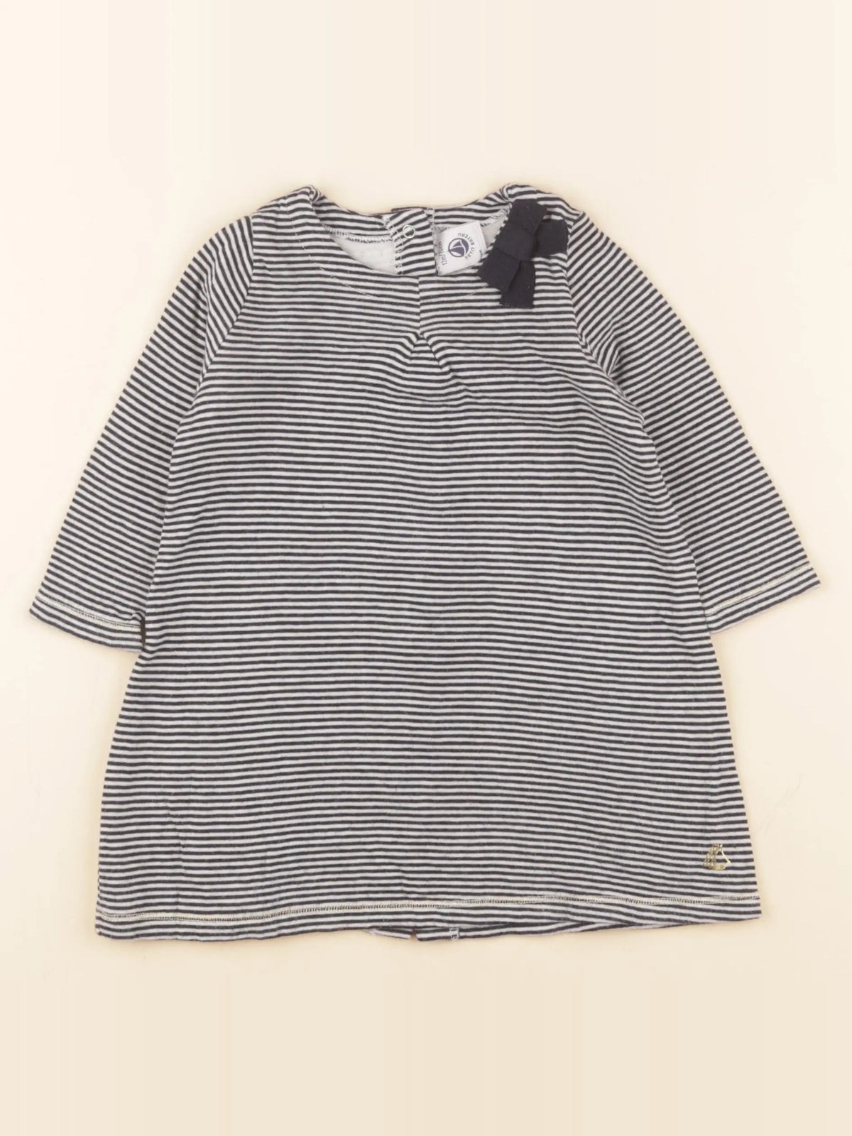 Petit Bateau - robe bleu - 12 mois