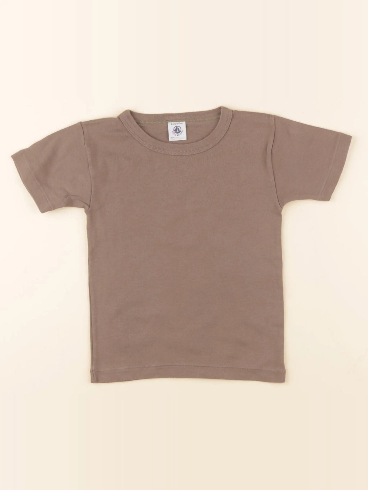 Petit Bateau - maillot de corps marron - 4 ans