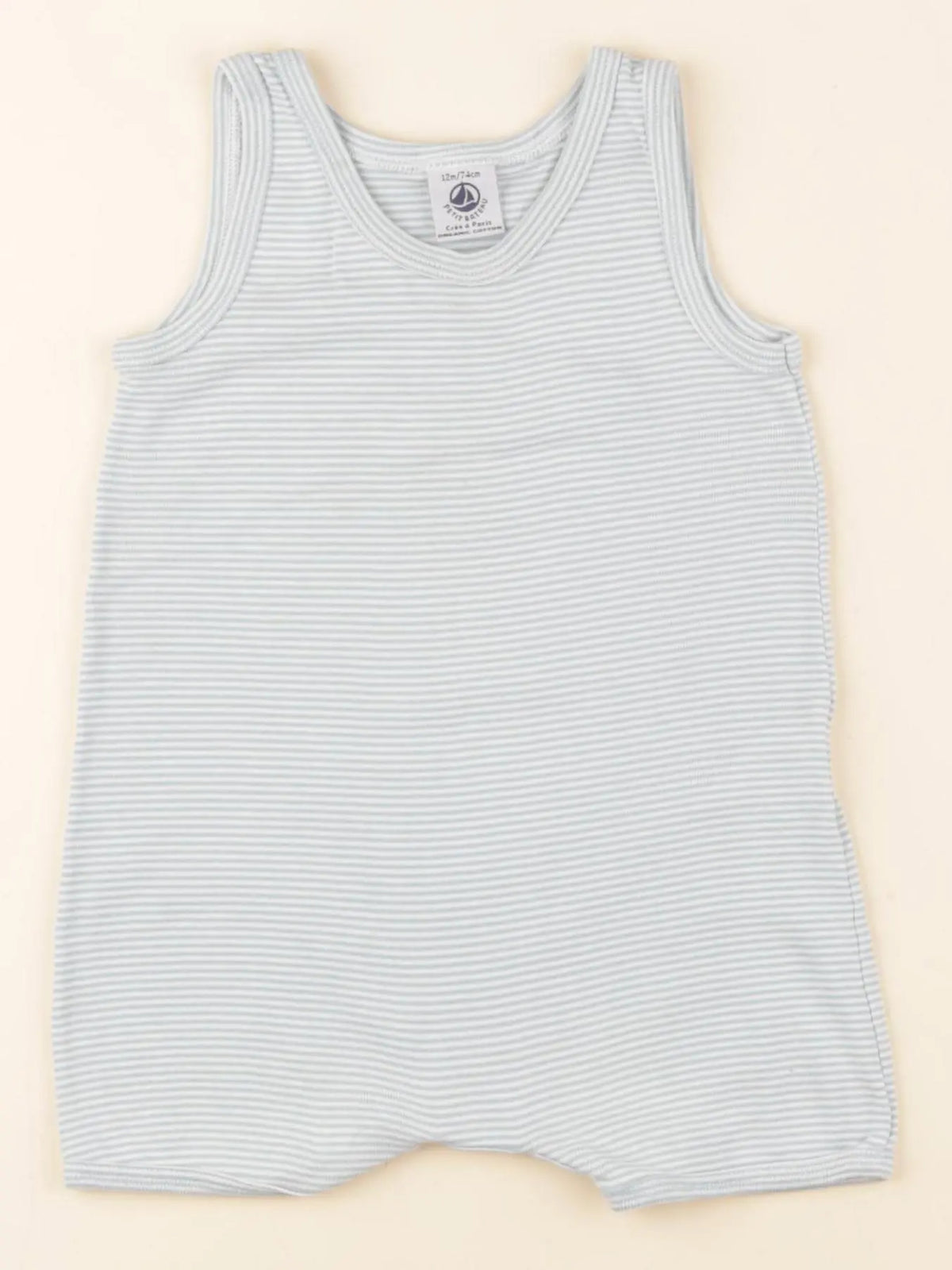 Petit Bateau - combinaison bleu - 12 mois
