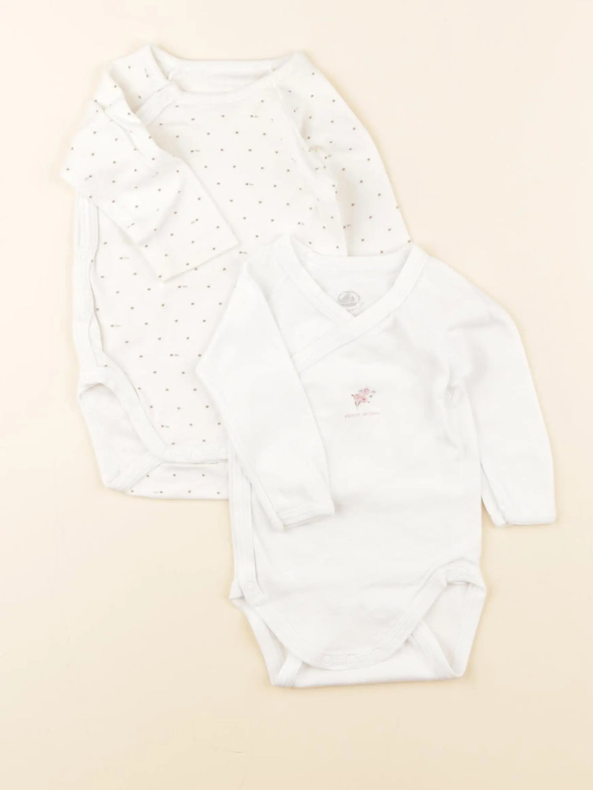 Petit Bateau - lot de 2 bodies en coton multicolore - 3 mois