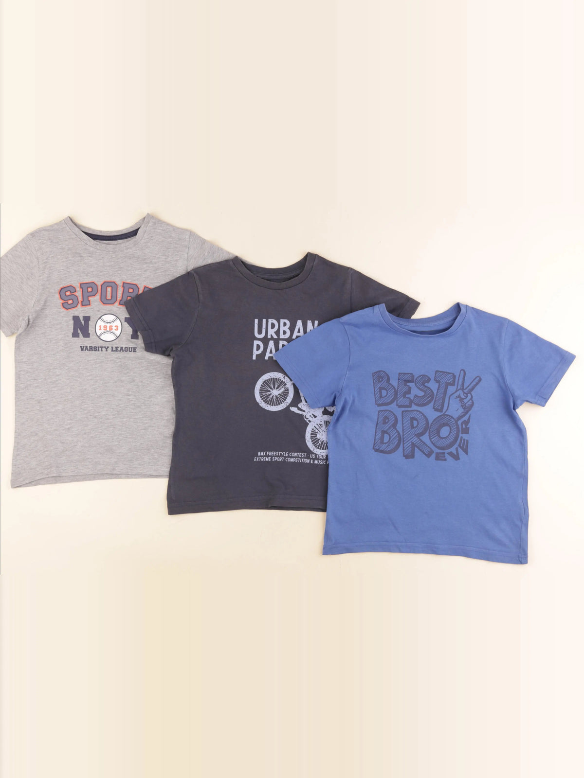 Vertbaudet - lot de 3 tee-shirts multicolore - 6 ans