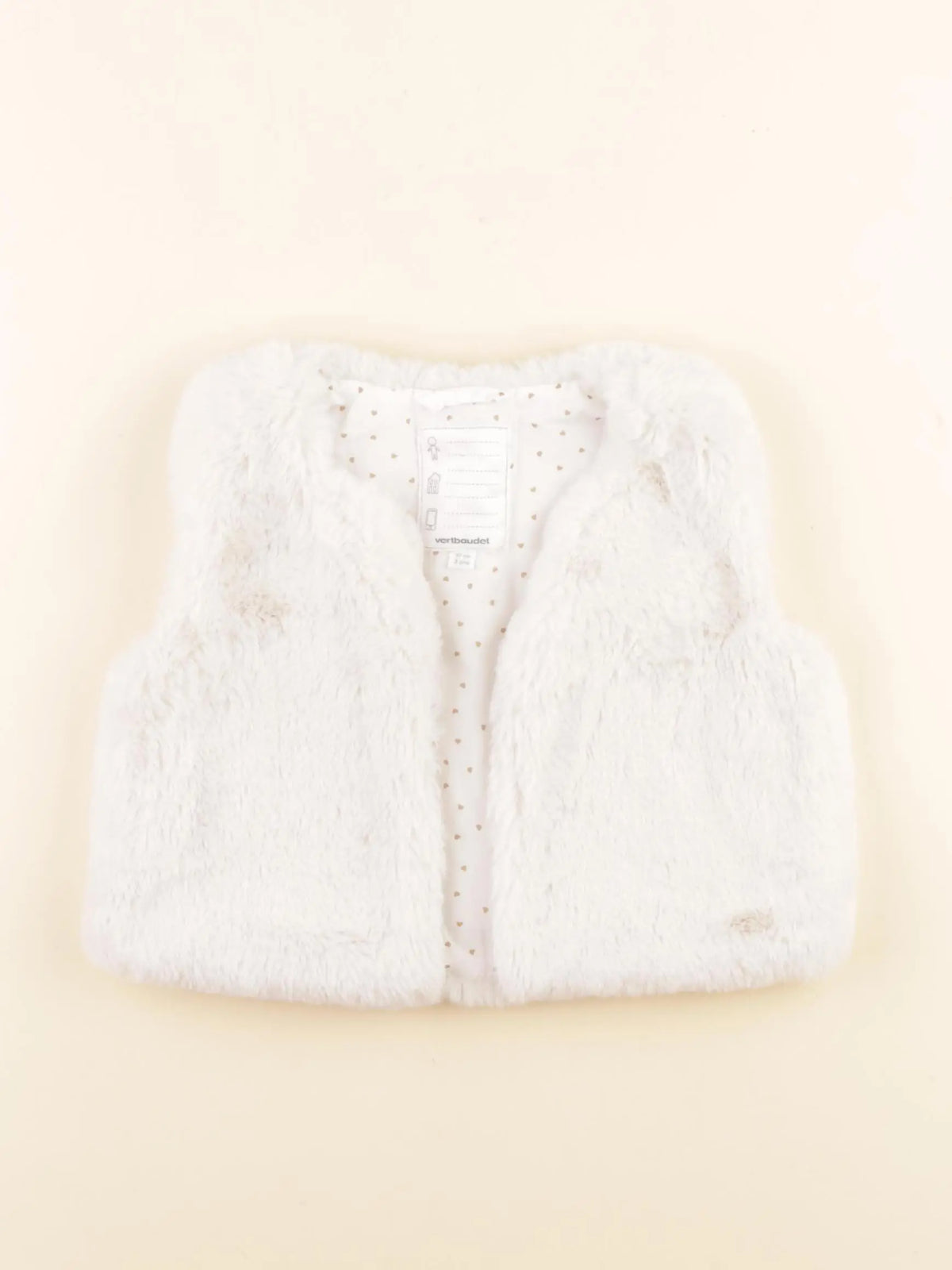 Vertbaudet - gilet beige - 3 ans