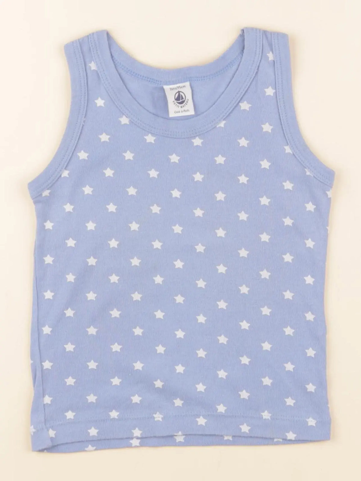 Petit Bateau - maillot de corps bleu - 3 ans