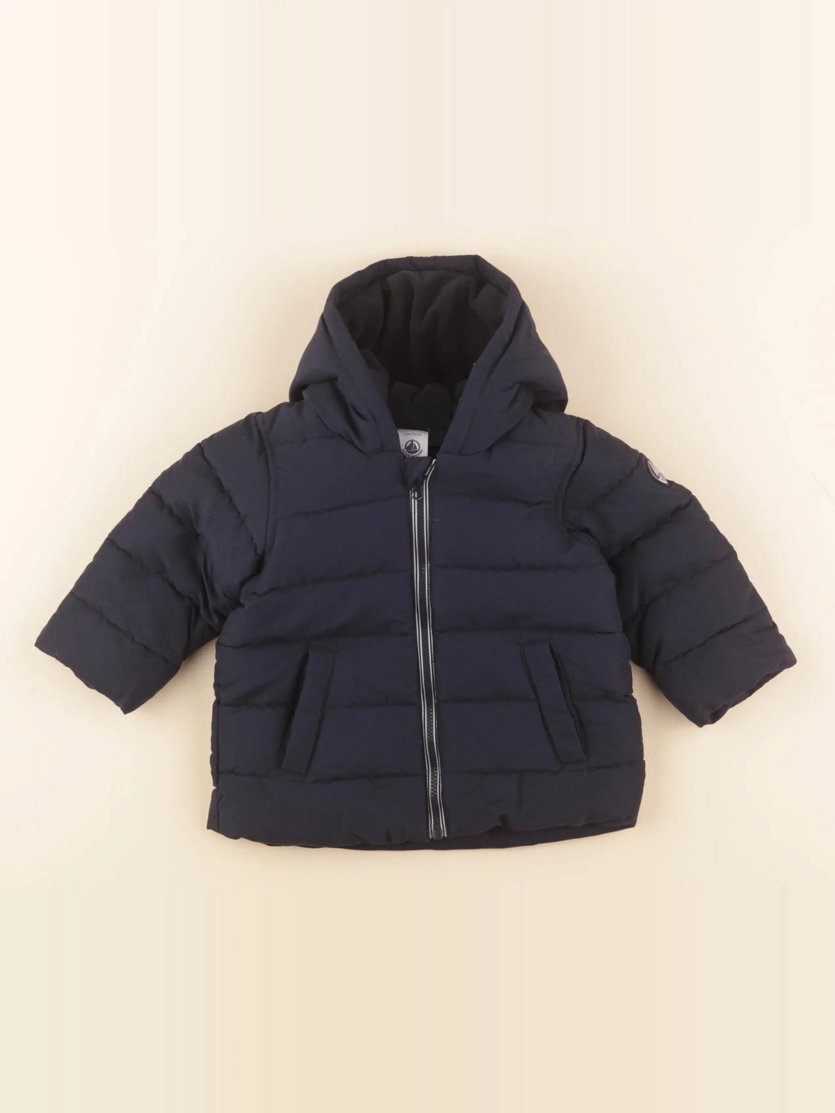 Petit Bateau - doudoune bleu - 12 mois