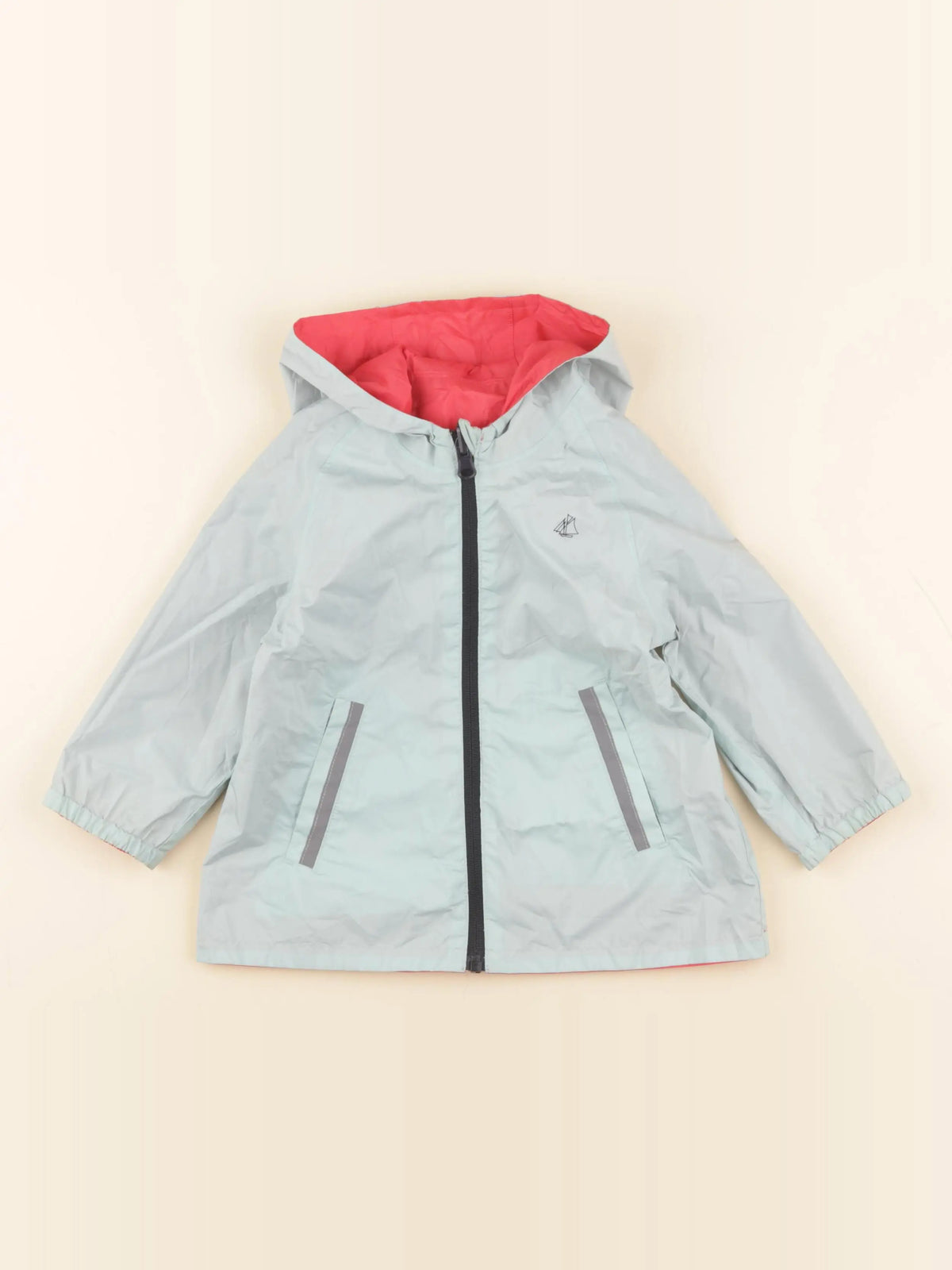 Petit Bateau - coupe-vent réversible multicolore - 24 mois
