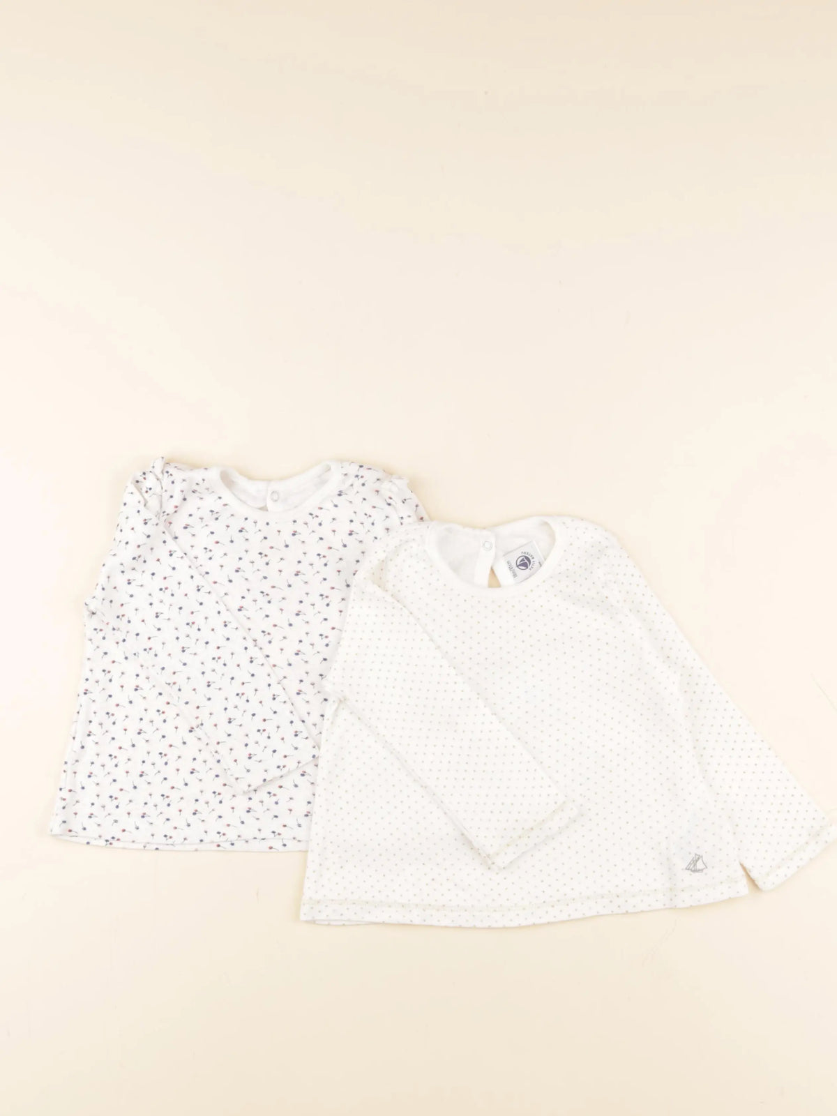 Petit Bateau - lot de 2 tee-shirts multicolore - 18 mois