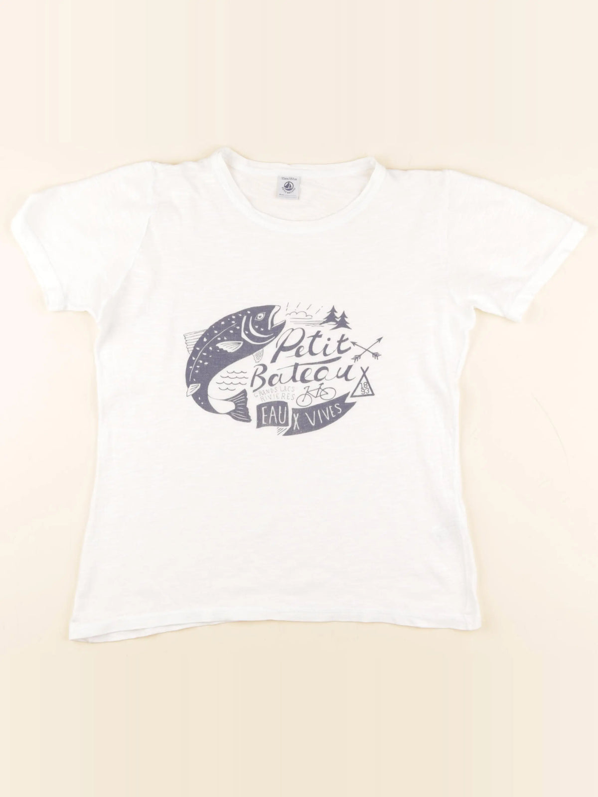 Petit Bateau - tee-shirt blanc - 12 ans
