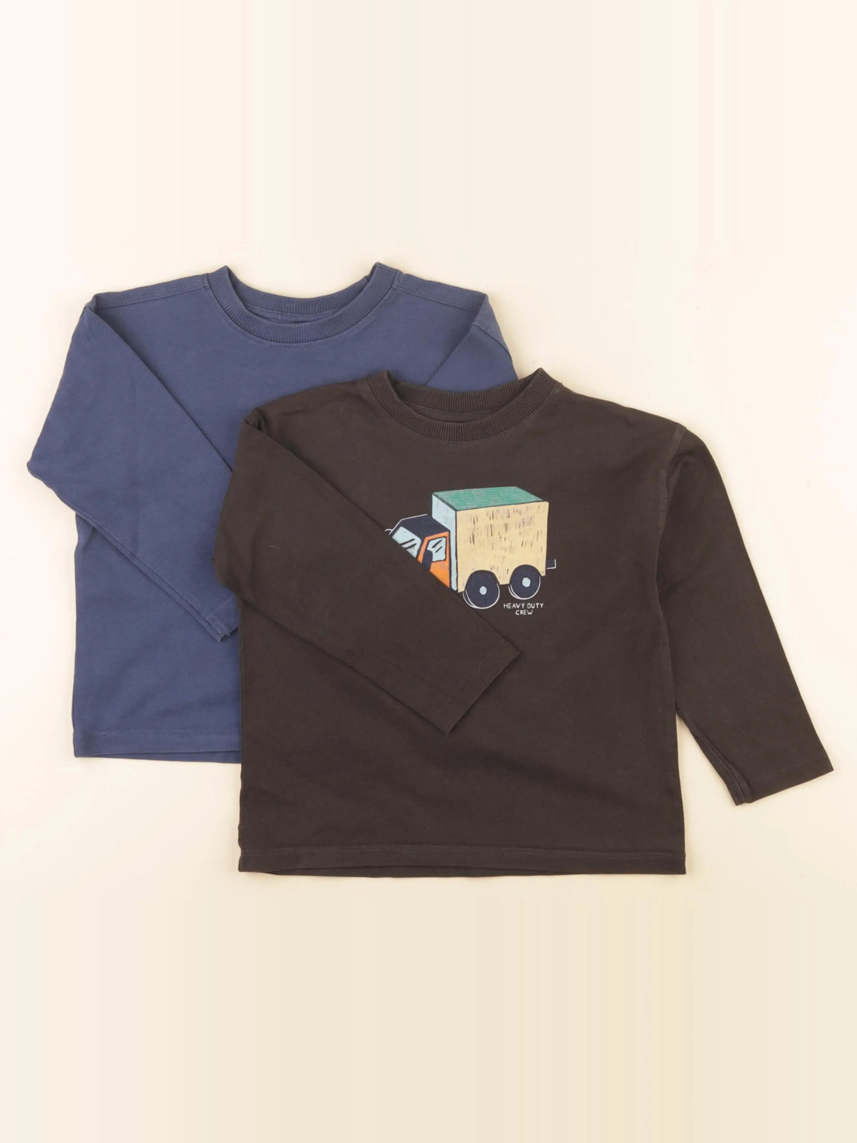 Zara - lot de 2 tee-shirts bleu, noir - 2 ans