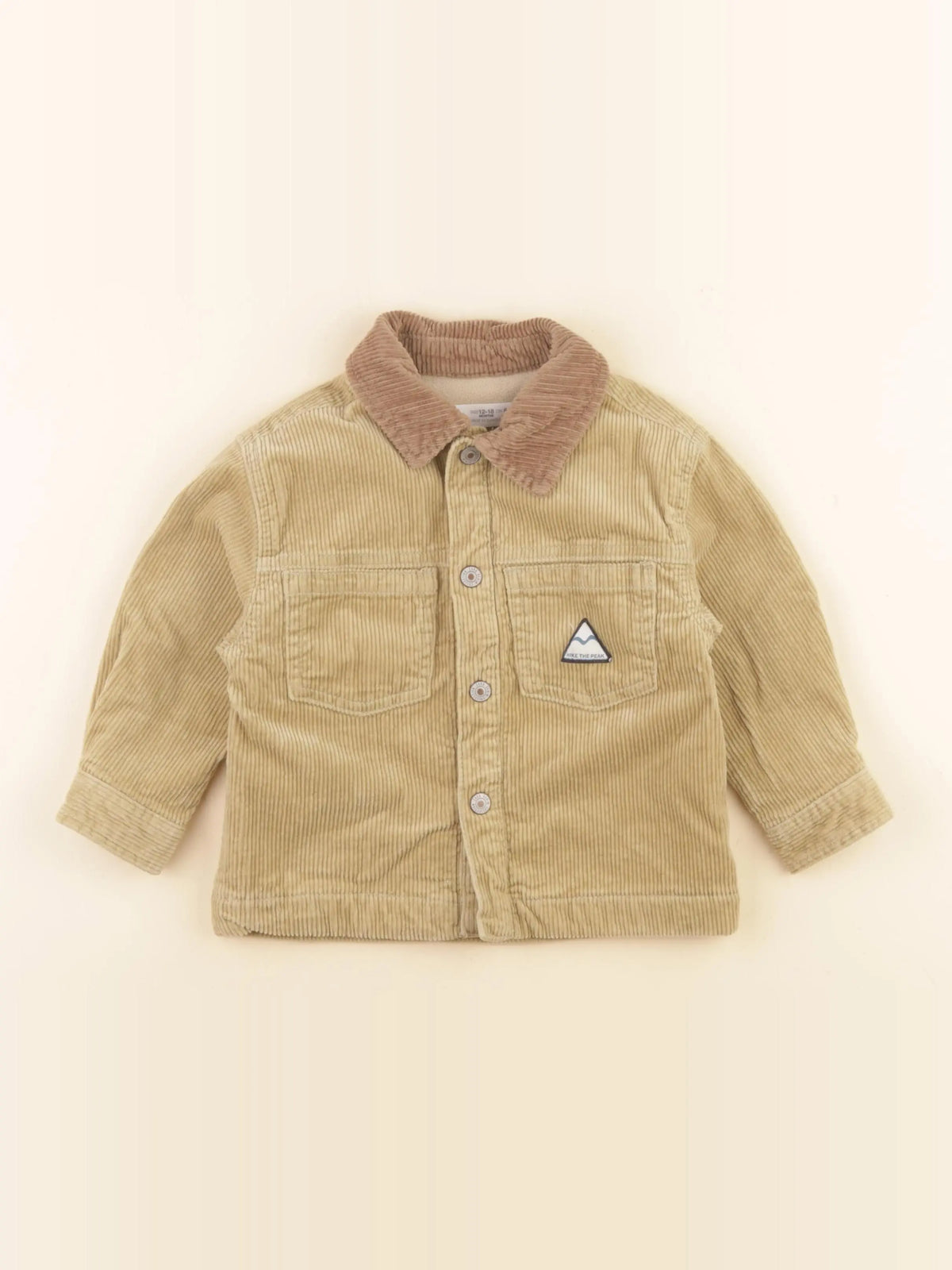 Zara - veste doublé beige, marron - 12/18 mois