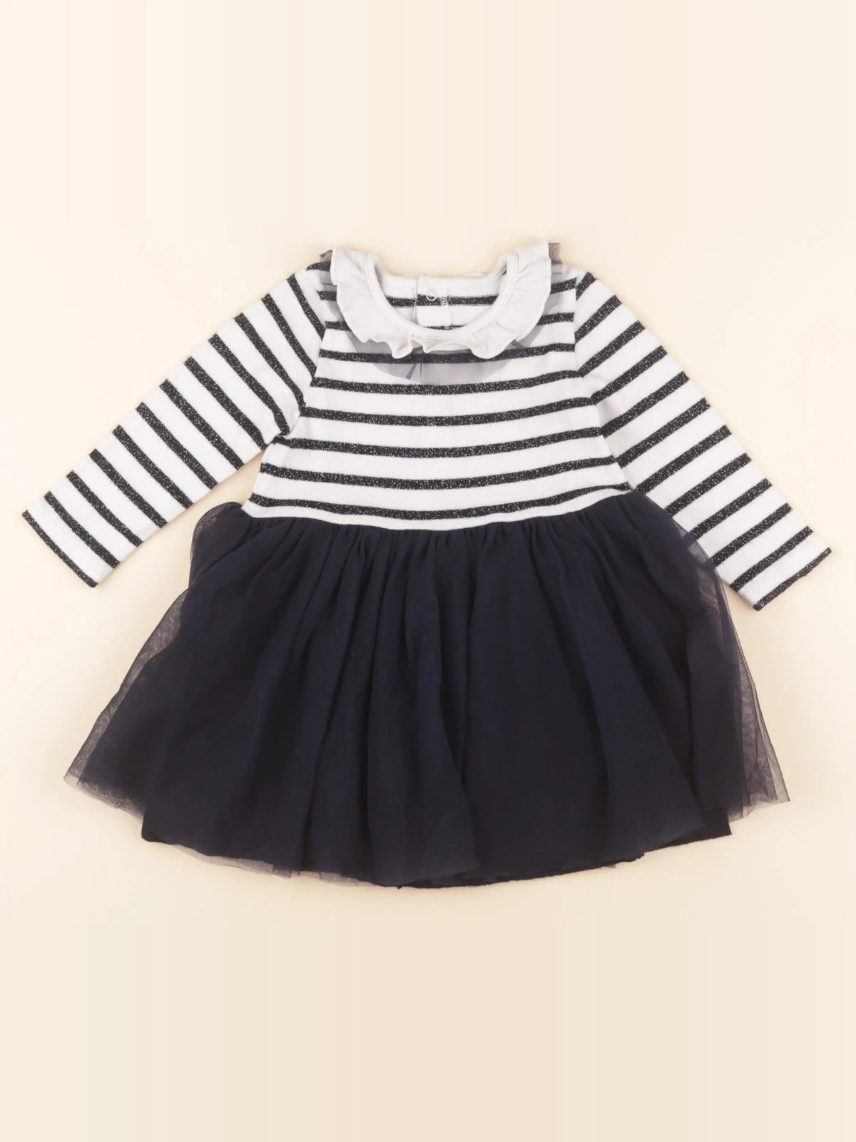 Petit Bateau - robe bleu - 12 mois