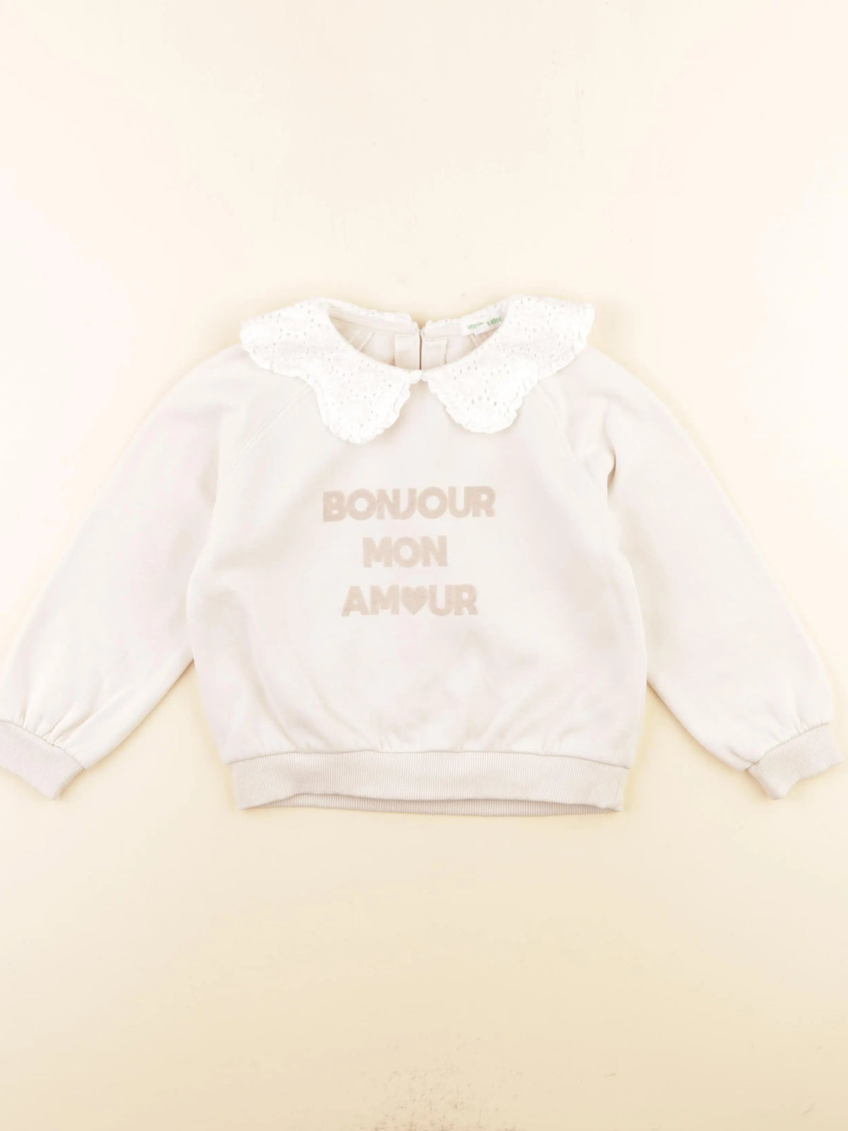 Vertbaudet - sweat beige - 4 ans