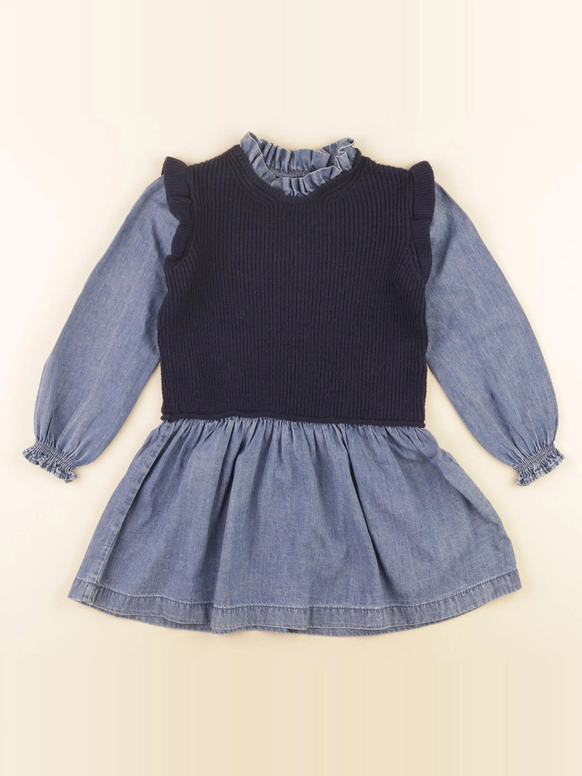 Vertbaudet - robe bleu - 4 ans