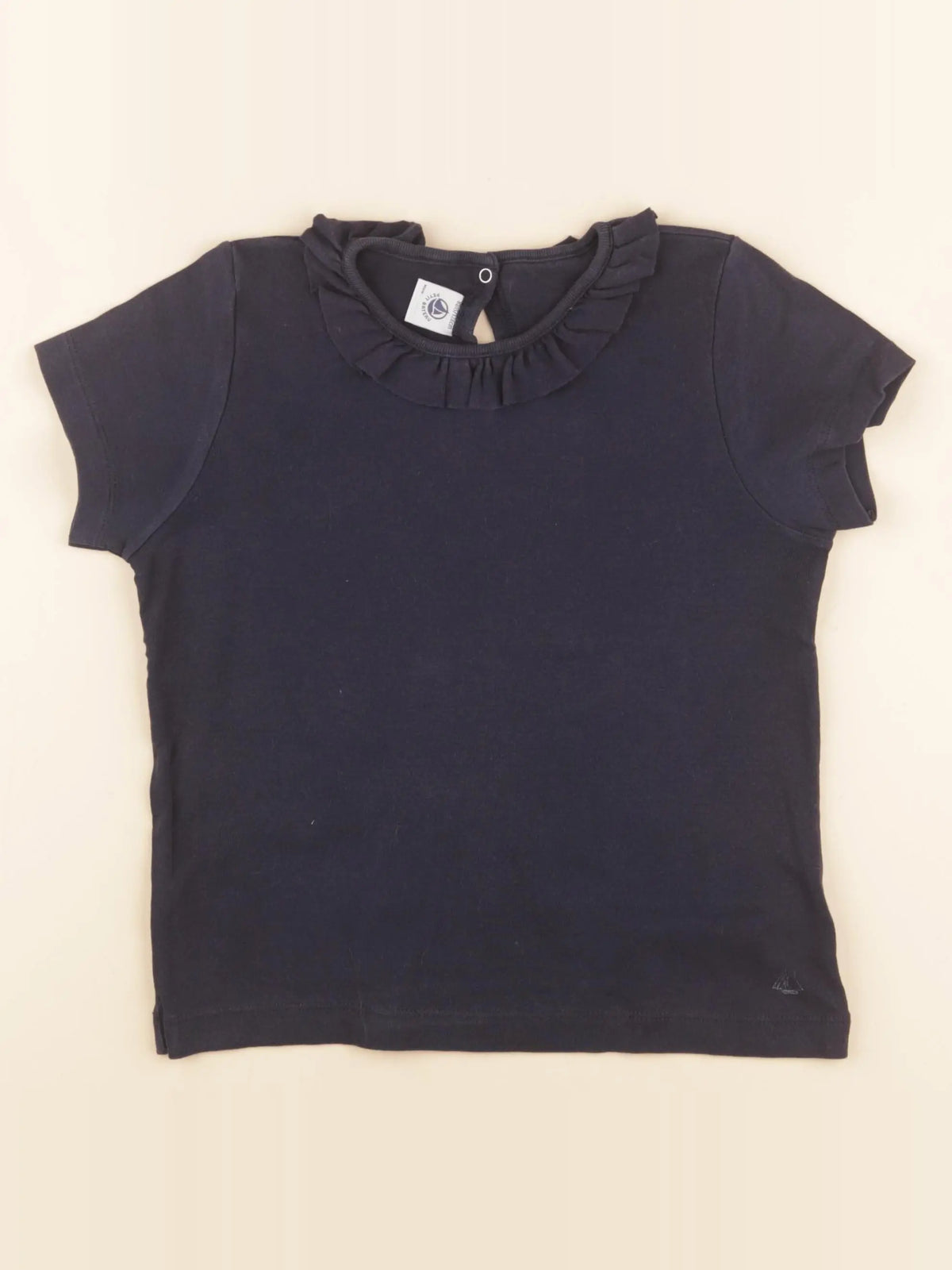 Petit Bateau - tee-shirt bleu - 8 ans