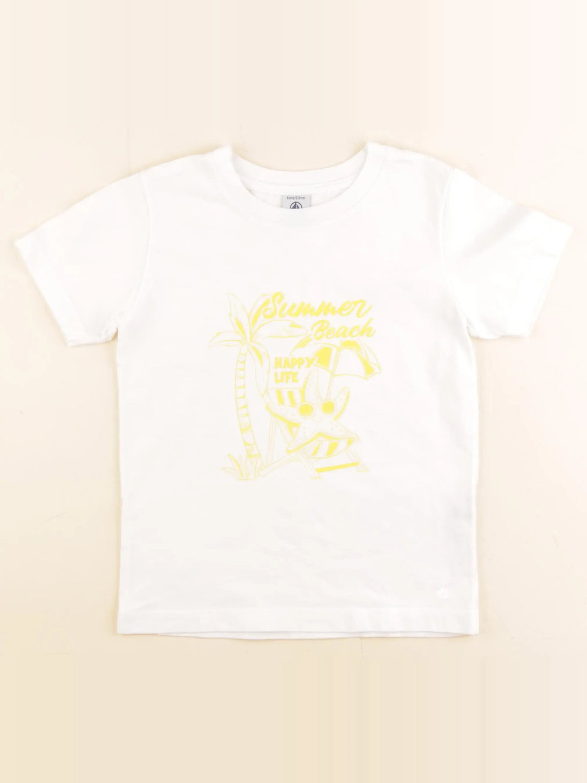 Petit Bateau - tee-shirt blanc - 6 ans