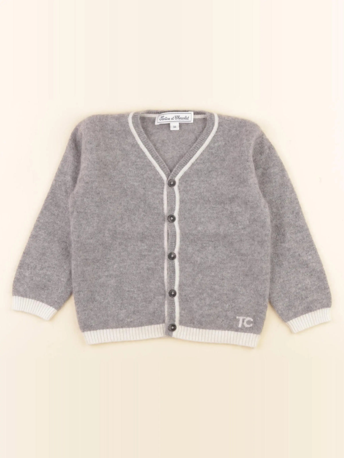 Tartine & Chocolat - gilet gris - 3 ans