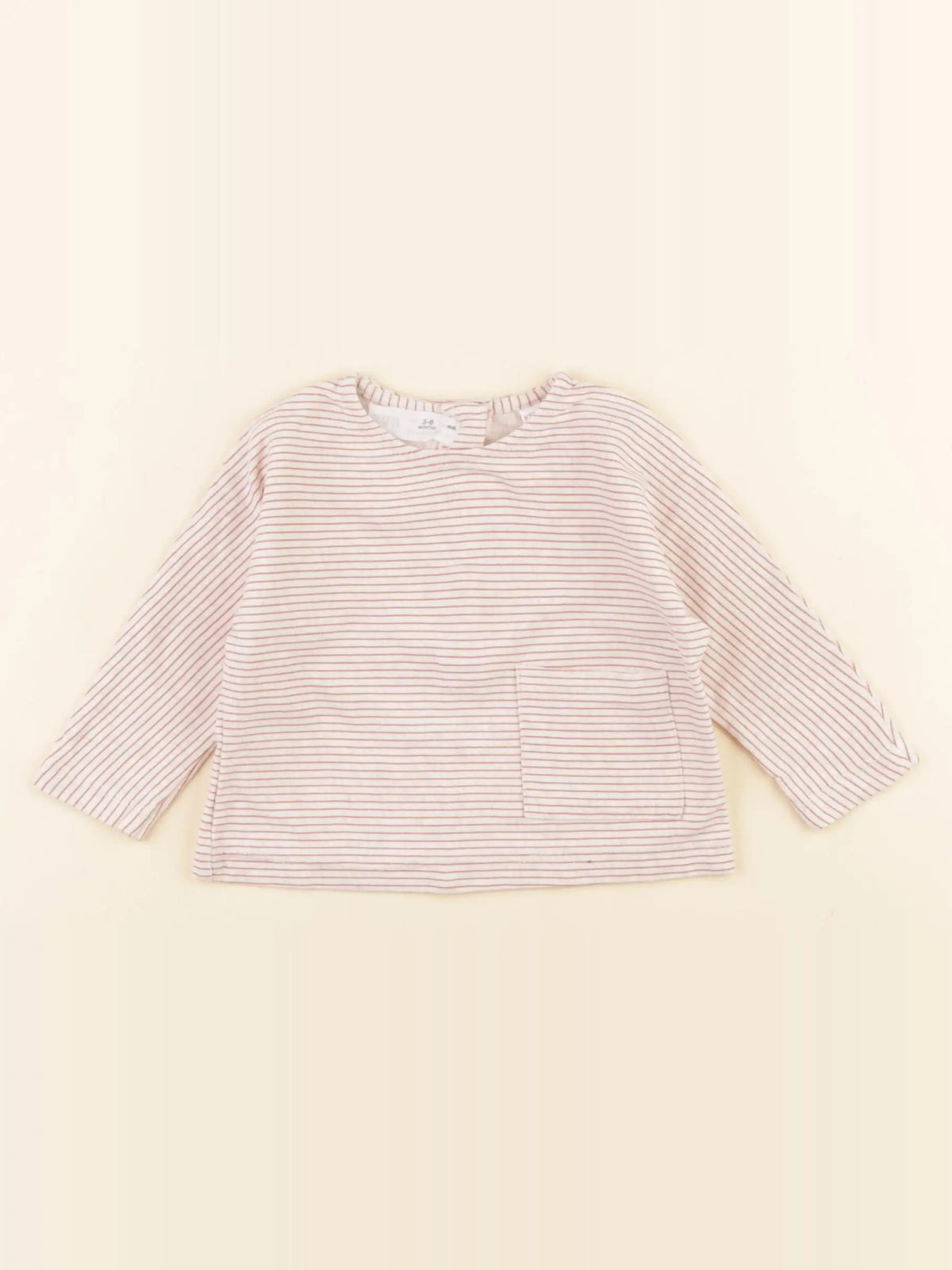 Zara - tee-shirt beige - 6 mois