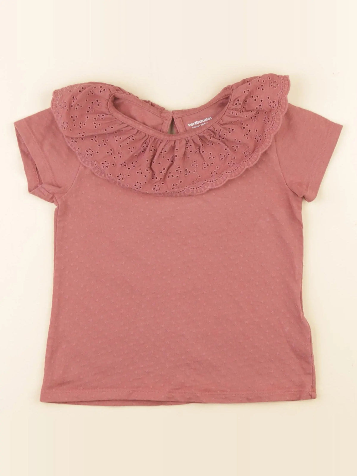 Vertbaudet - tee-shirt rose - 4 ans