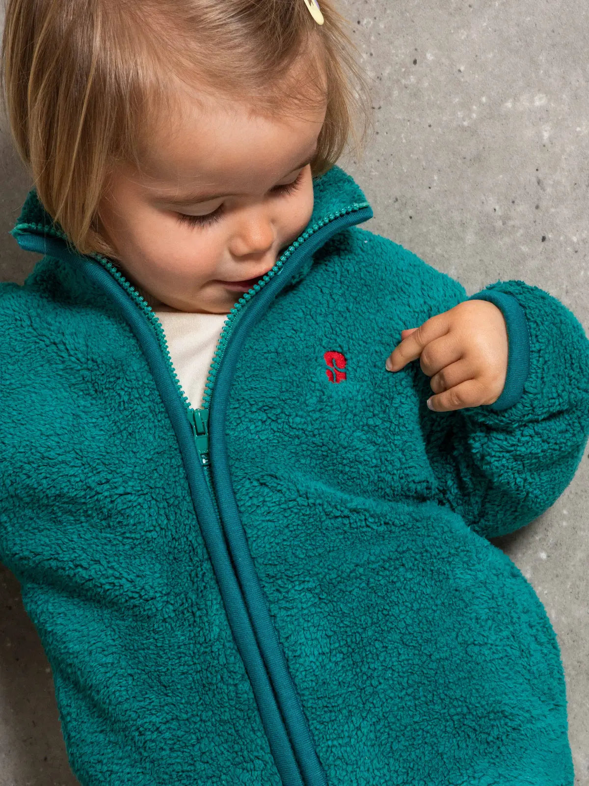 La Veste doudou Vert canard