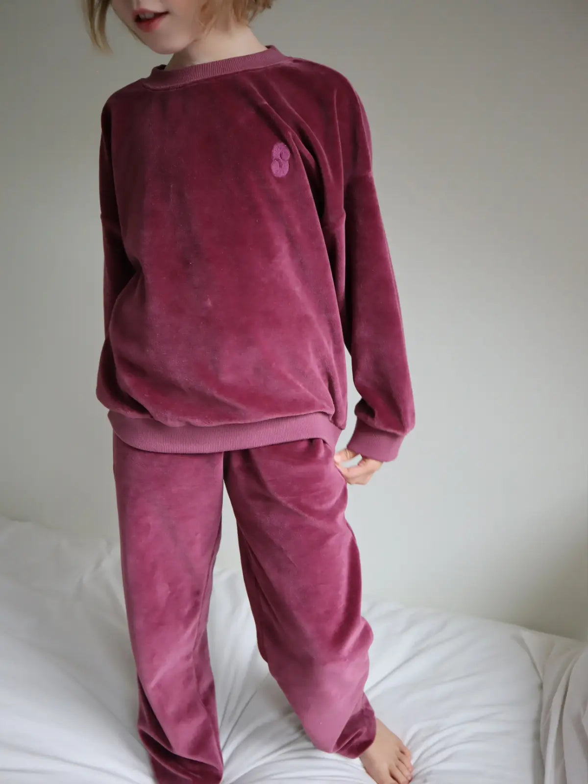 Le pyjama velours Grenat 
