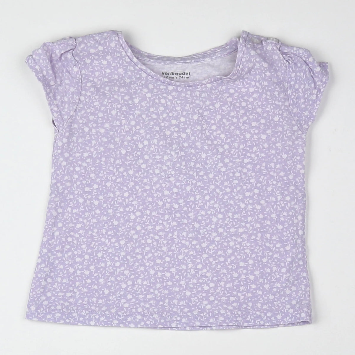Vertbaudet - tee-shirt violet - 12 mois