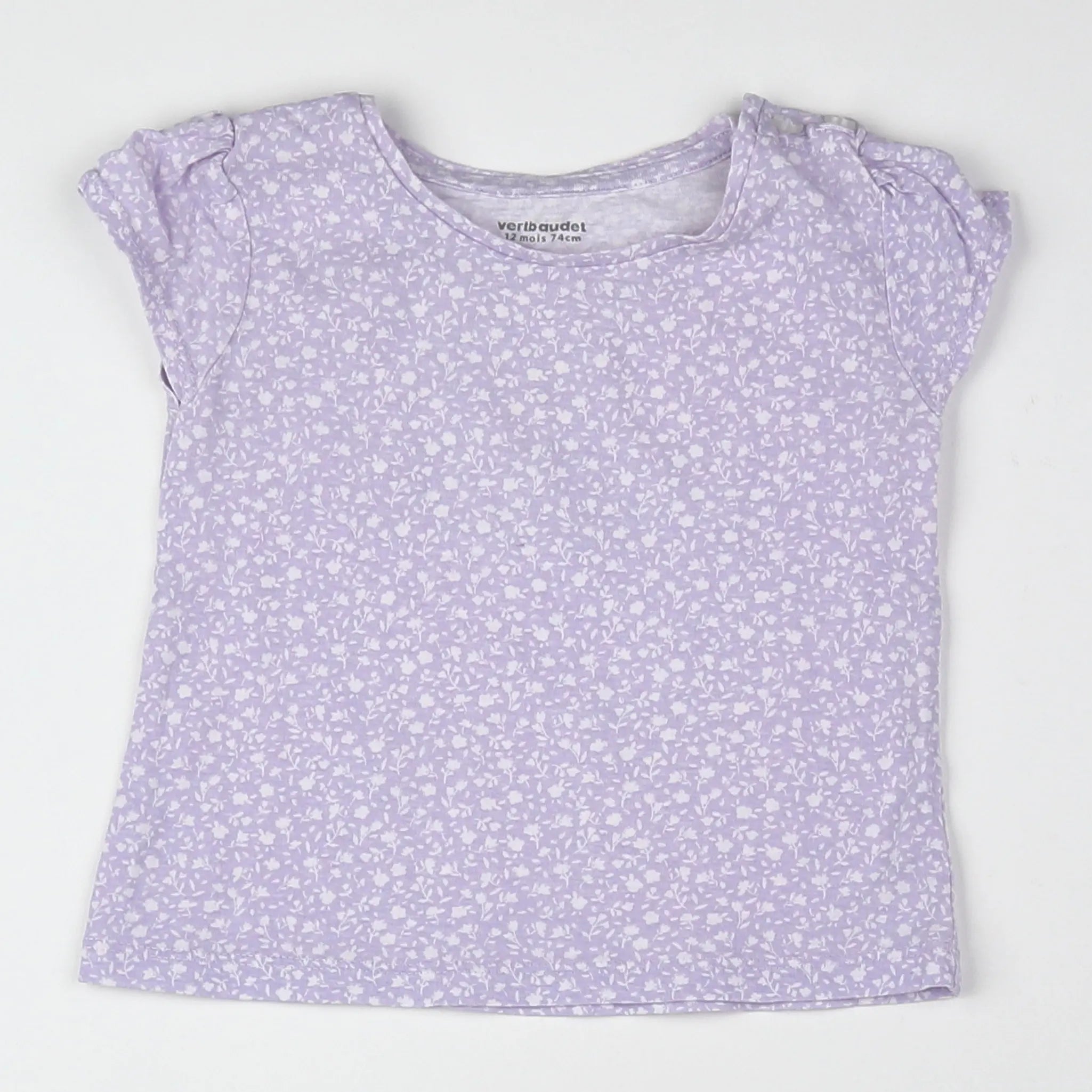 Vertbaudet - tee-shirt violet - 12 mois