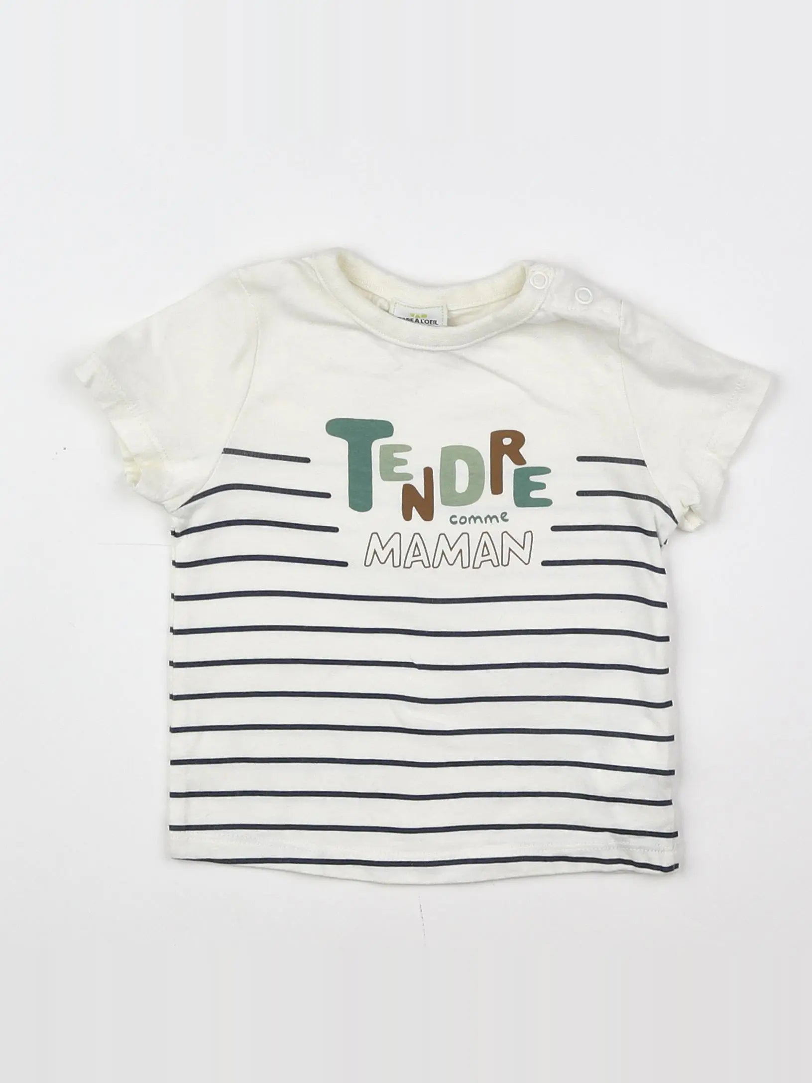 Tape à l'oeil - tee-shirt blanc, multicolore - 12 mois