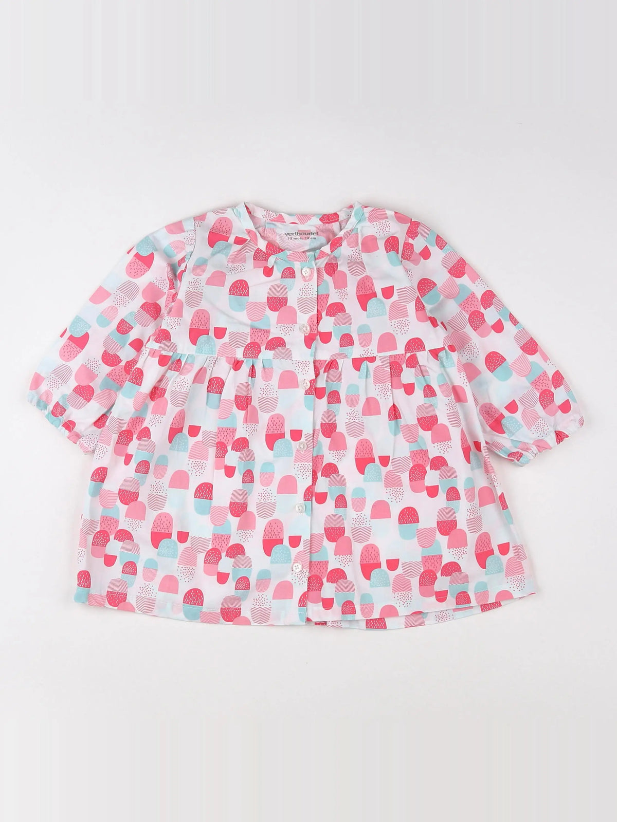 Vertbaudet - robe multicolore - 12 mois