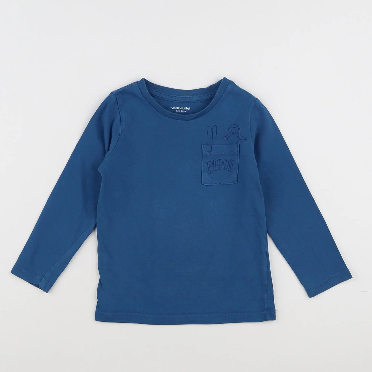 Vertbaudet - tee-shirt bleu - 6 mois