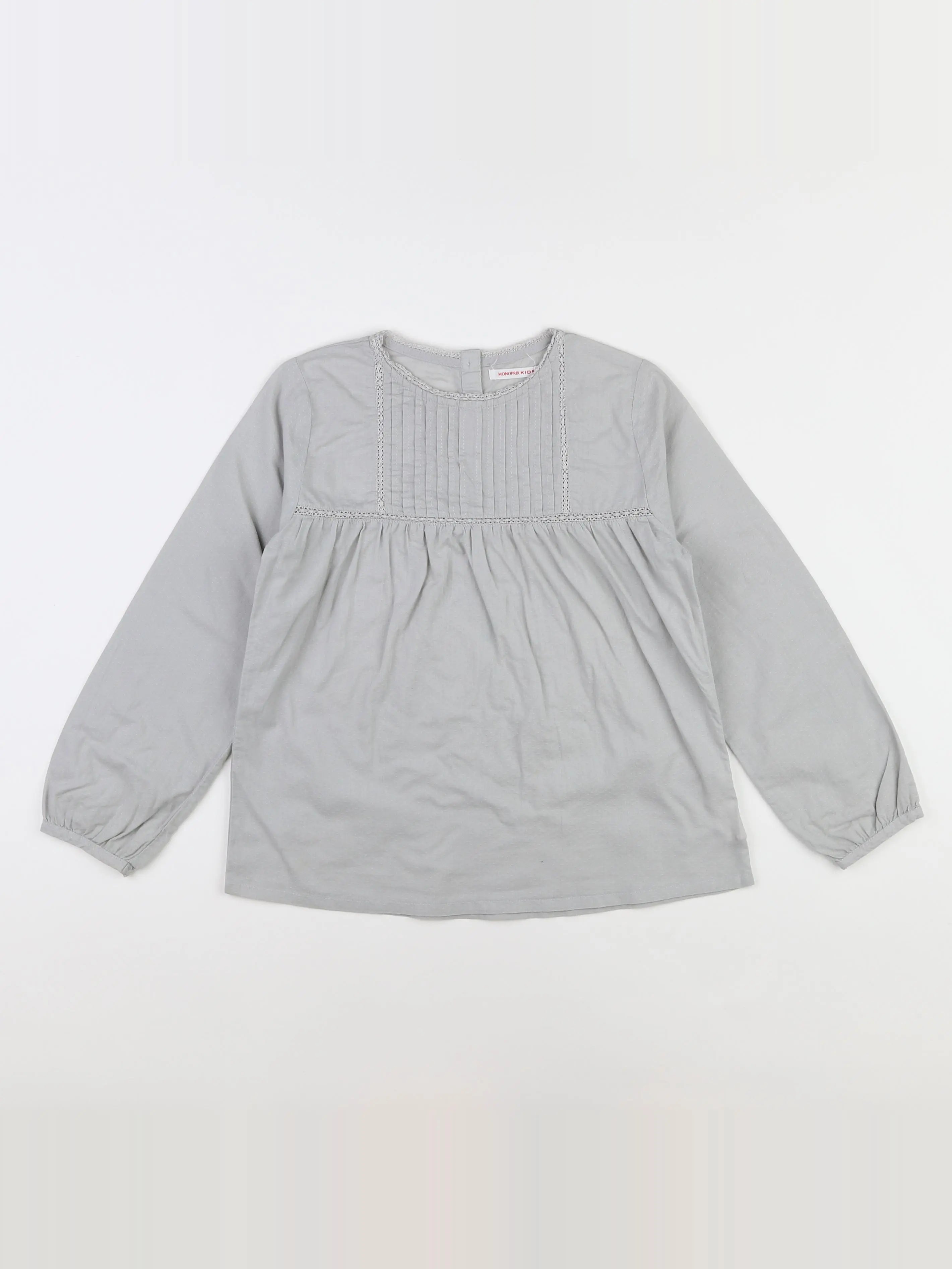 Monoprix - blouse gris - 8 ans