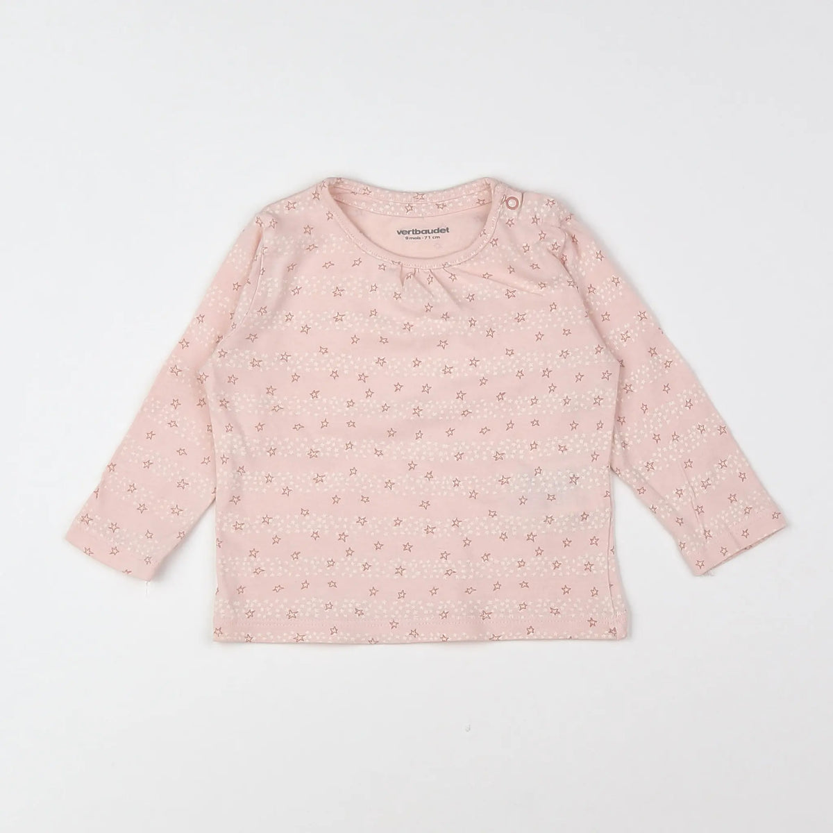 Vertbaudet - tee-shirt rose - 9 mois