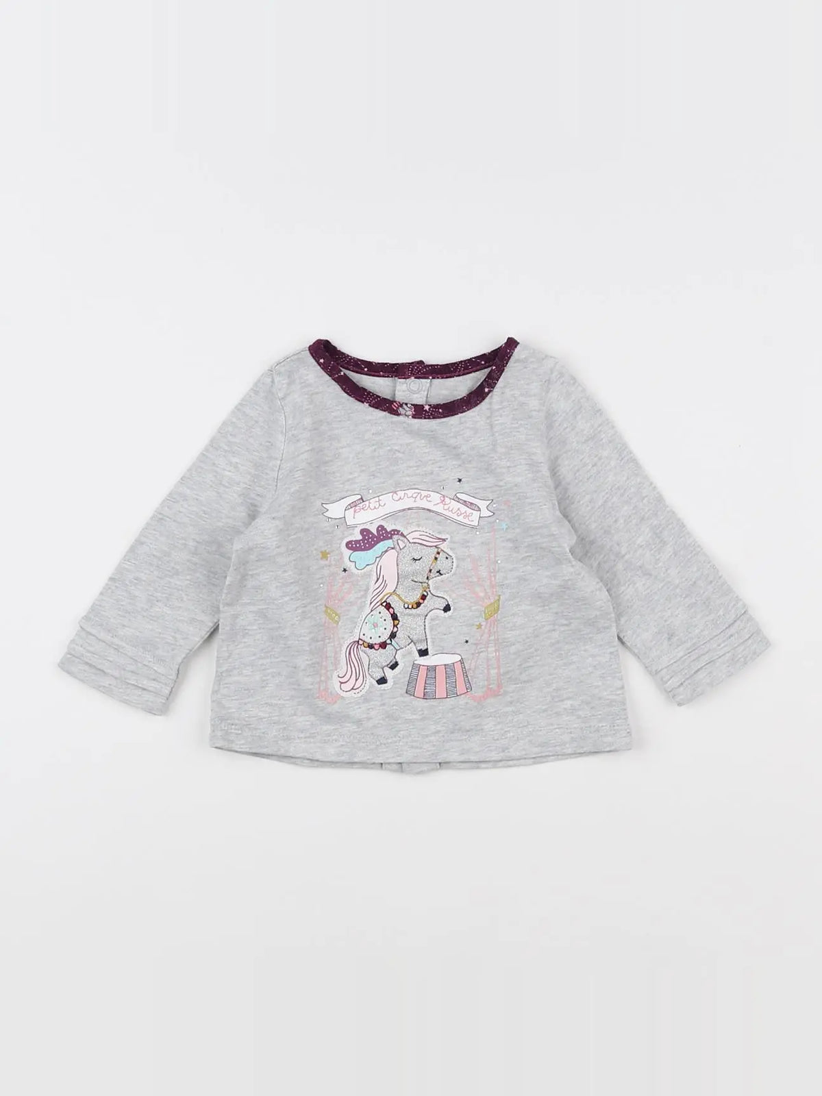 Bouchara - tee-shirt gris - 3 mois