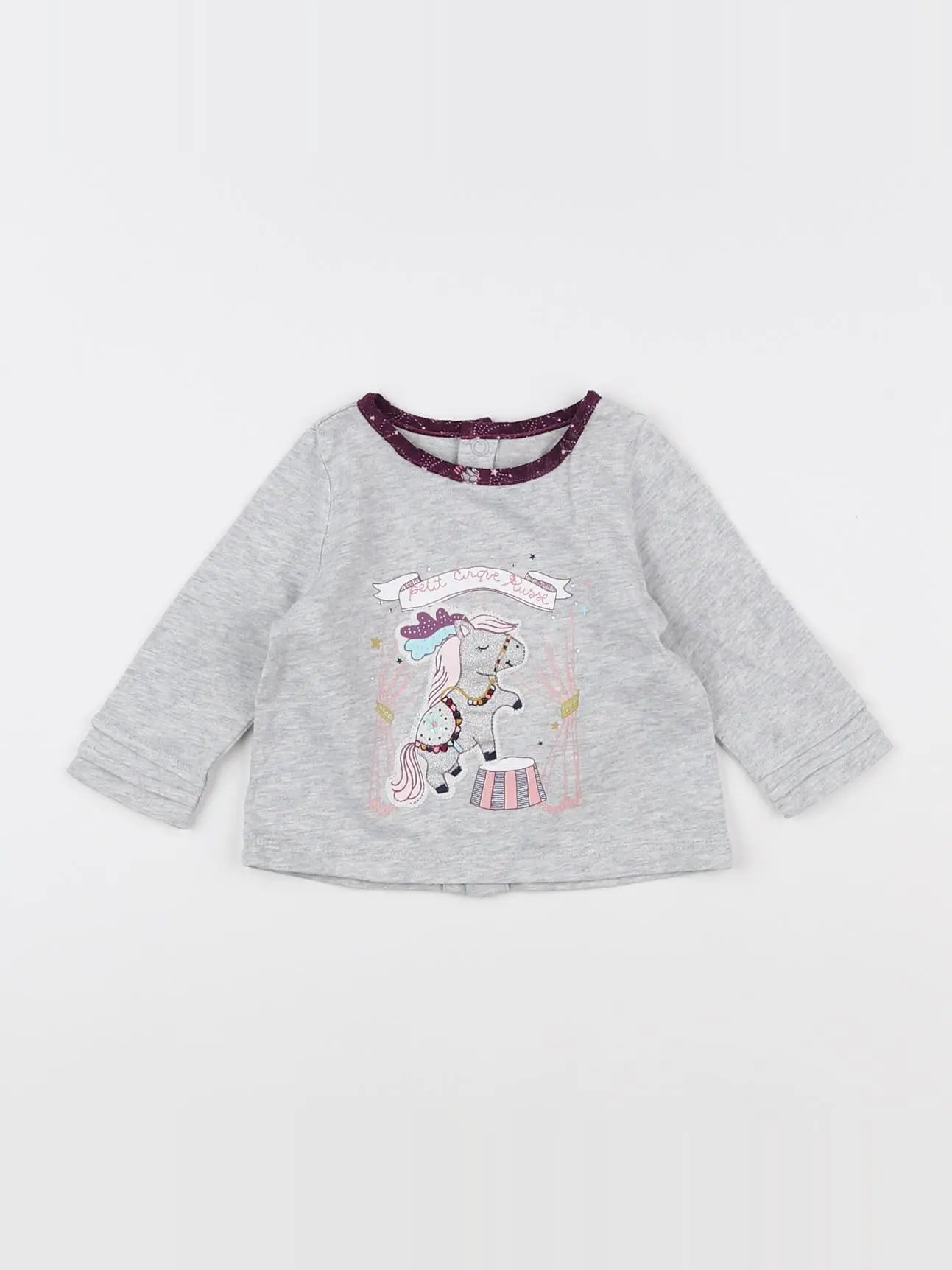 Bouchara - tee-shirt gris - 3 mois