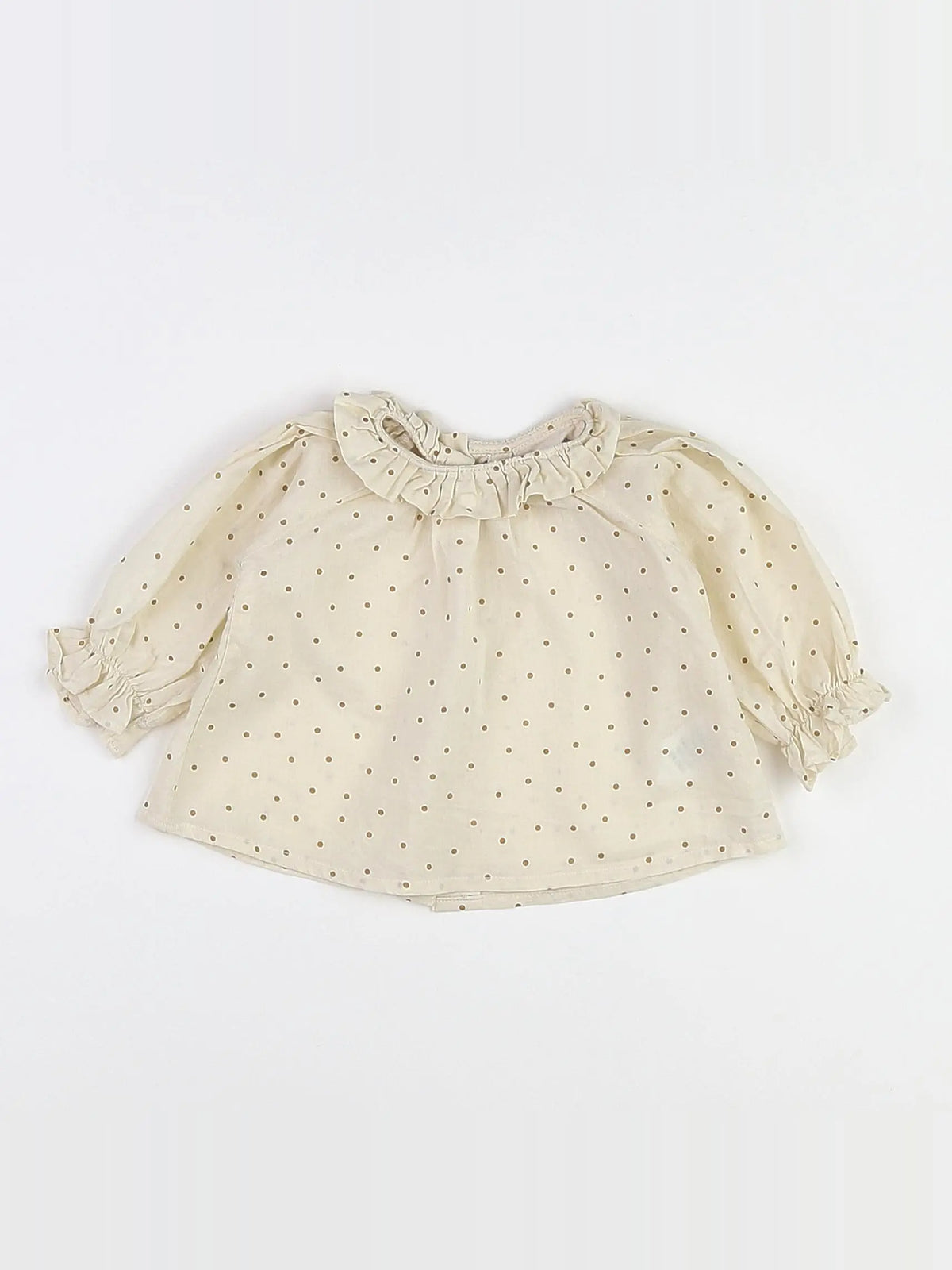 Louis Louise - blouse beige, or - 3 mois