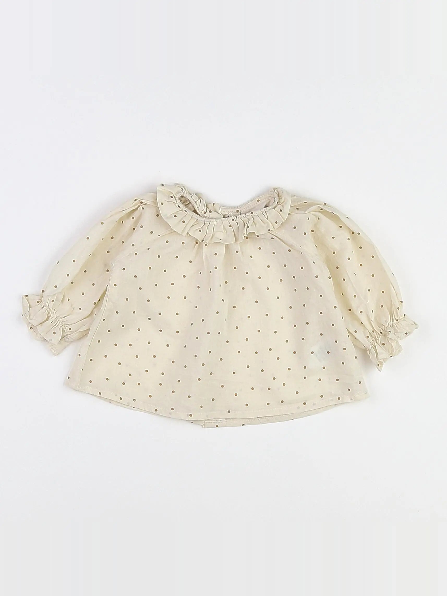 Louis Louise - blouse beige, or - 3 mois