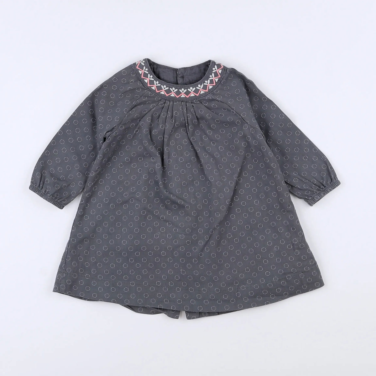 Vertbaudet - robe gris - 9 mois