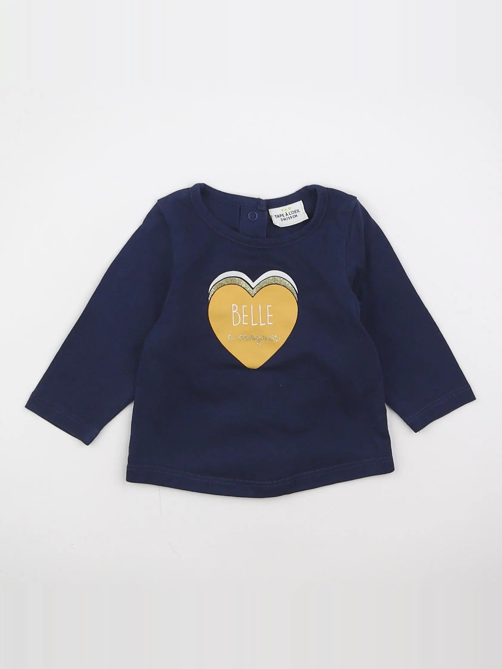 Tape à l'oeil - tee-shirt bleu - 3 mois