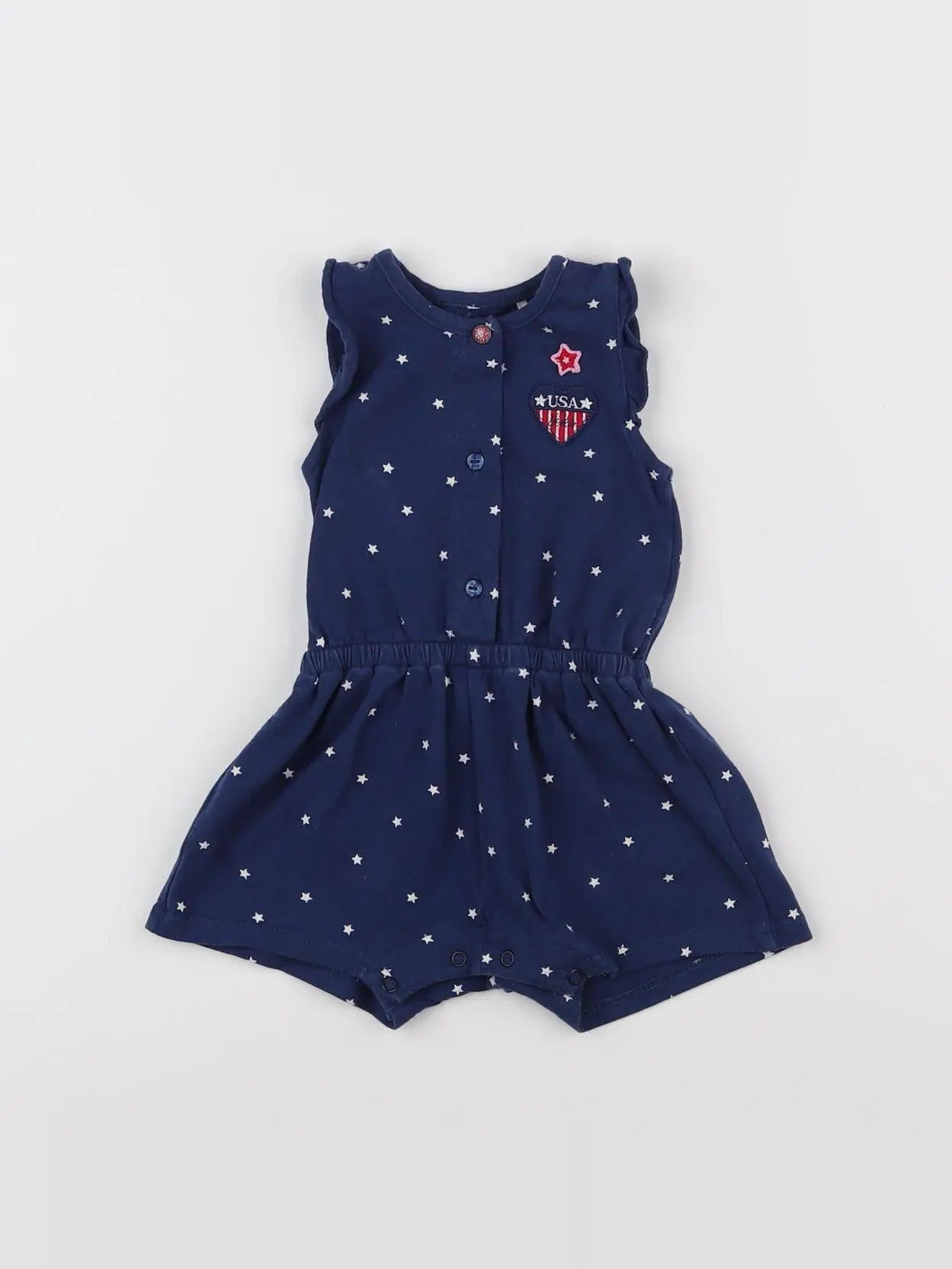 IKKS - combinaison bleu, blanc - 3 mois