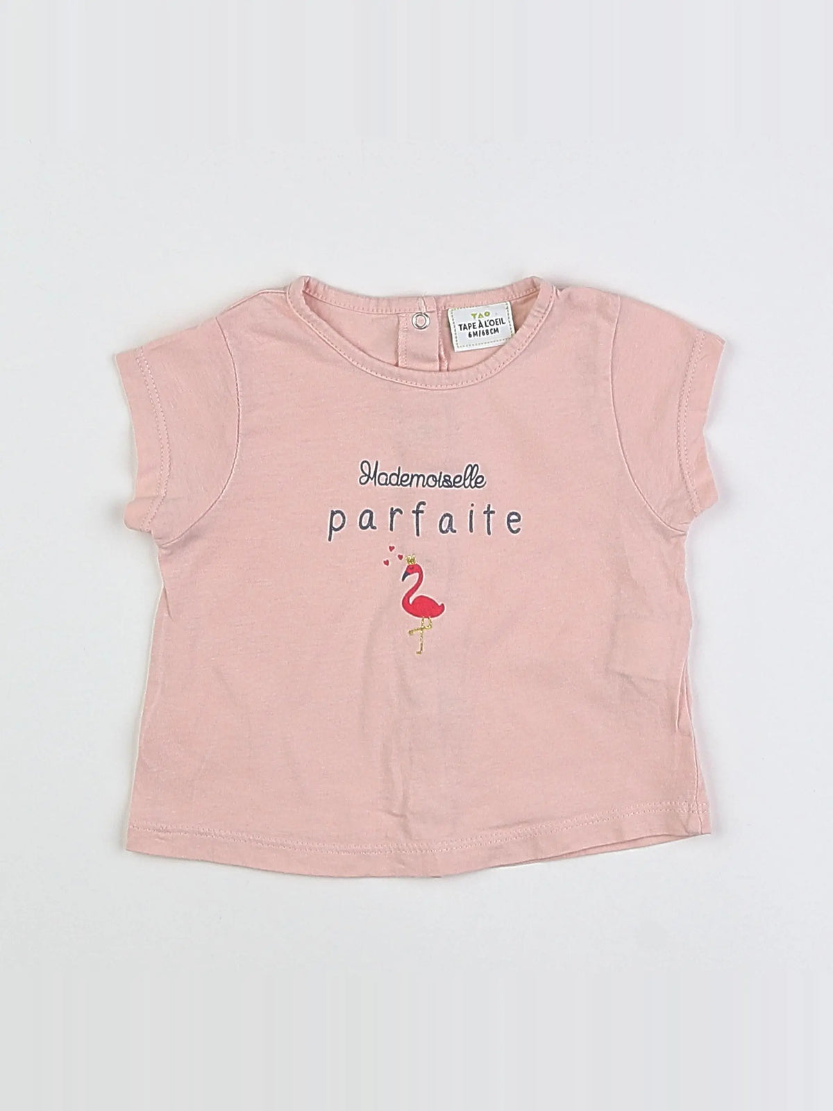 Tape à l'oeil - tee-shirt rose - 6 mois