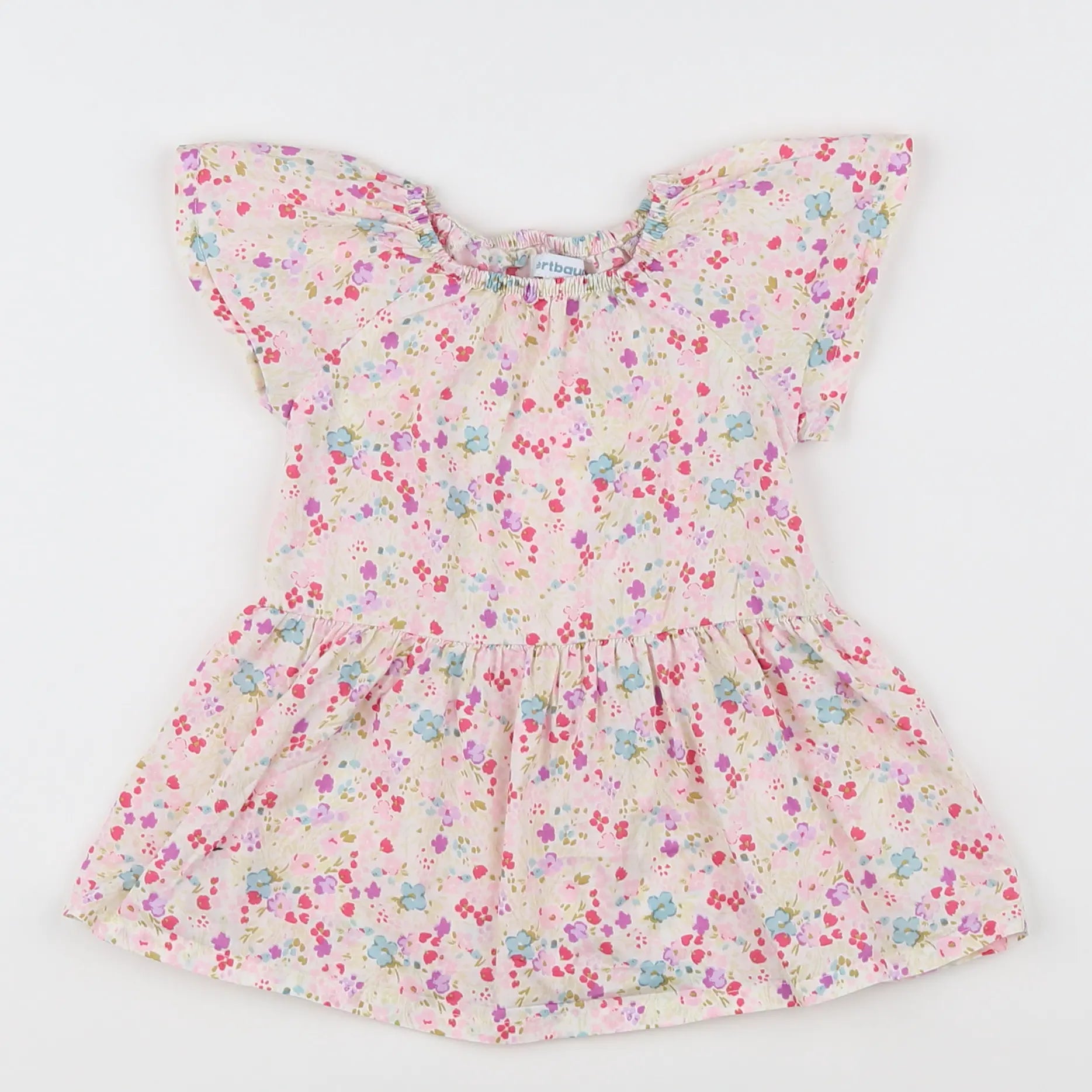 Vertbaudet - robe multicolore - 6 mois