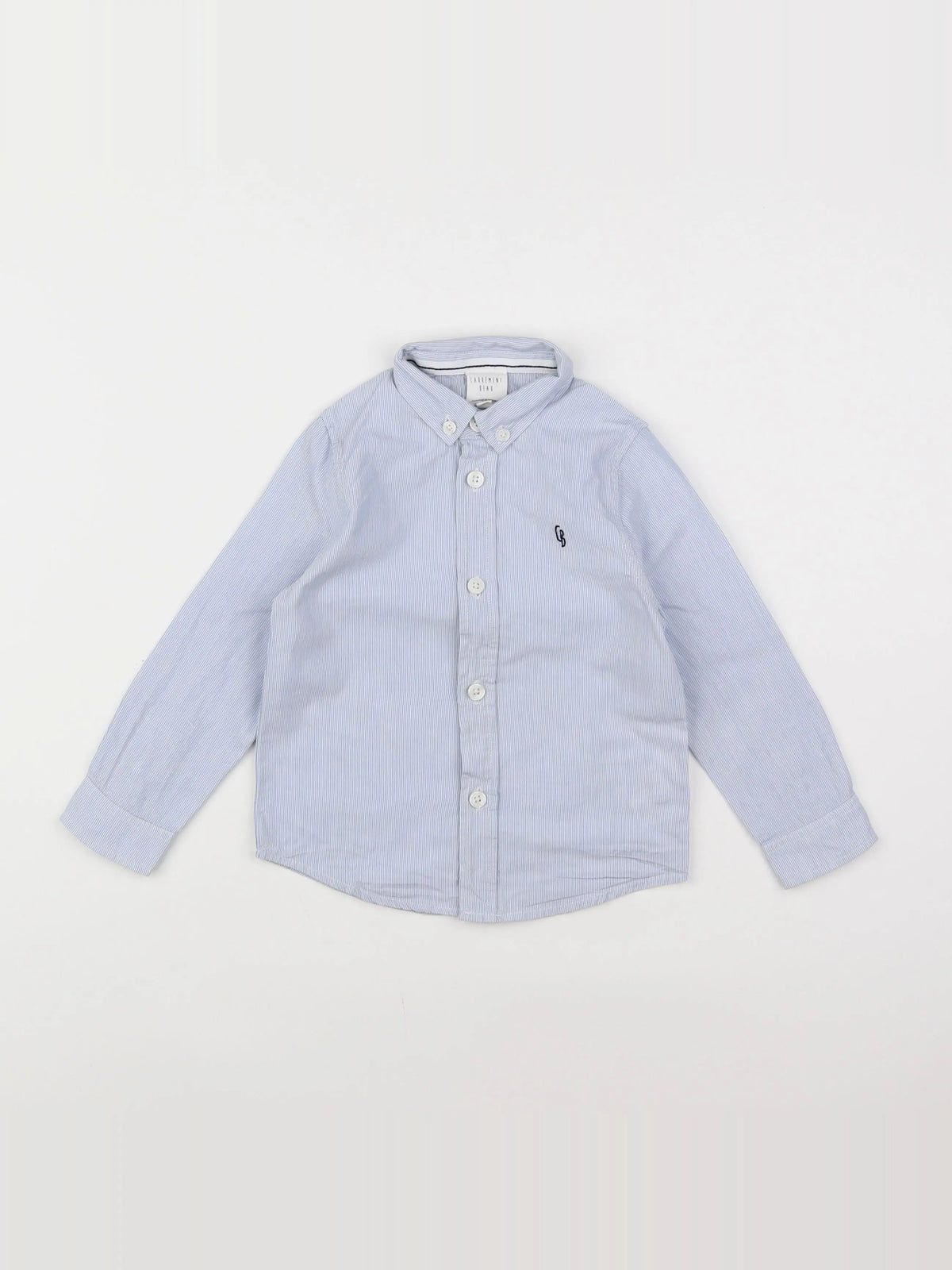 Carrément Beau - chemise blanc, bleu - 3 ans