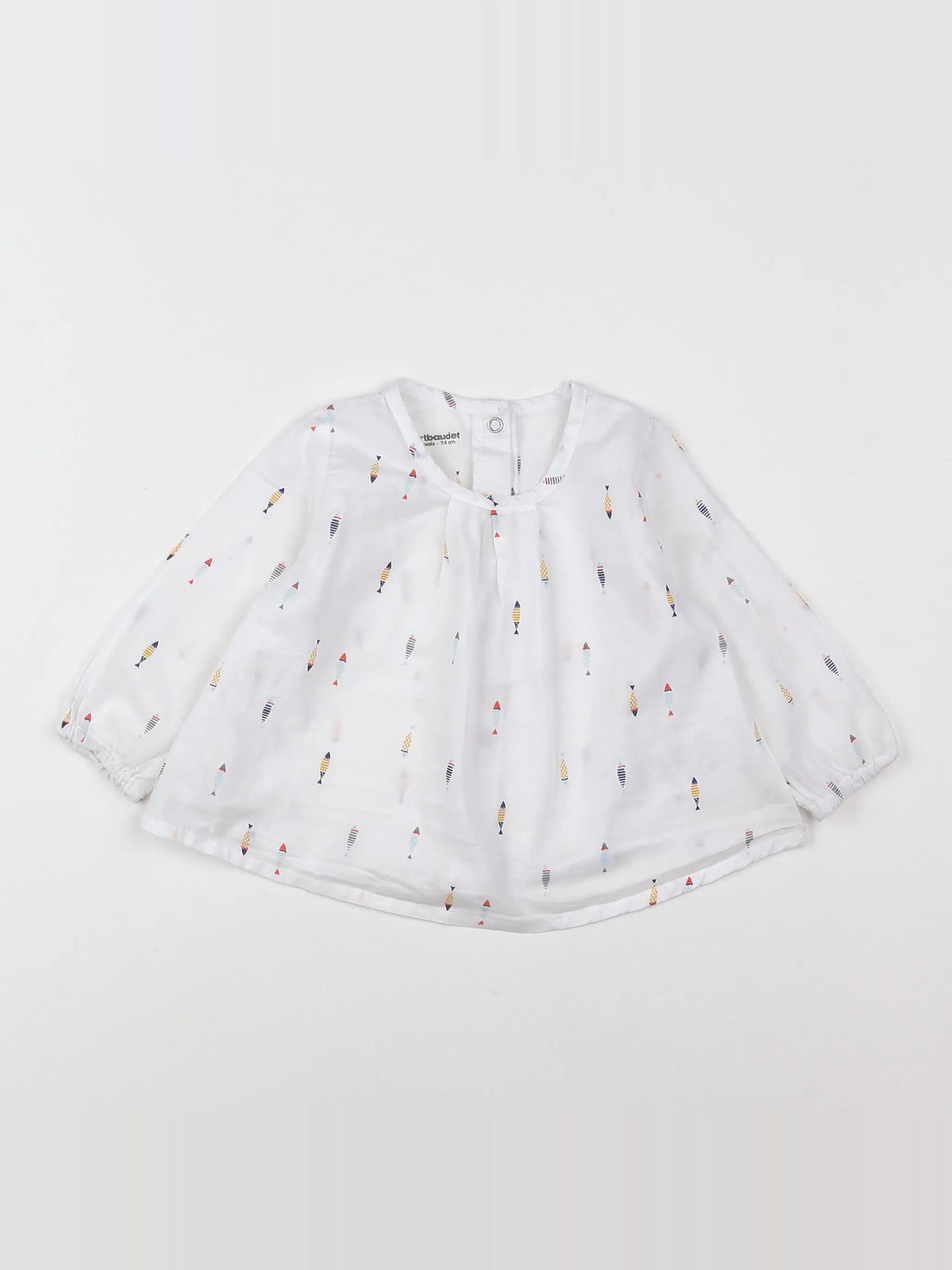 Vertbaudet - blouse blanc - 12 mois