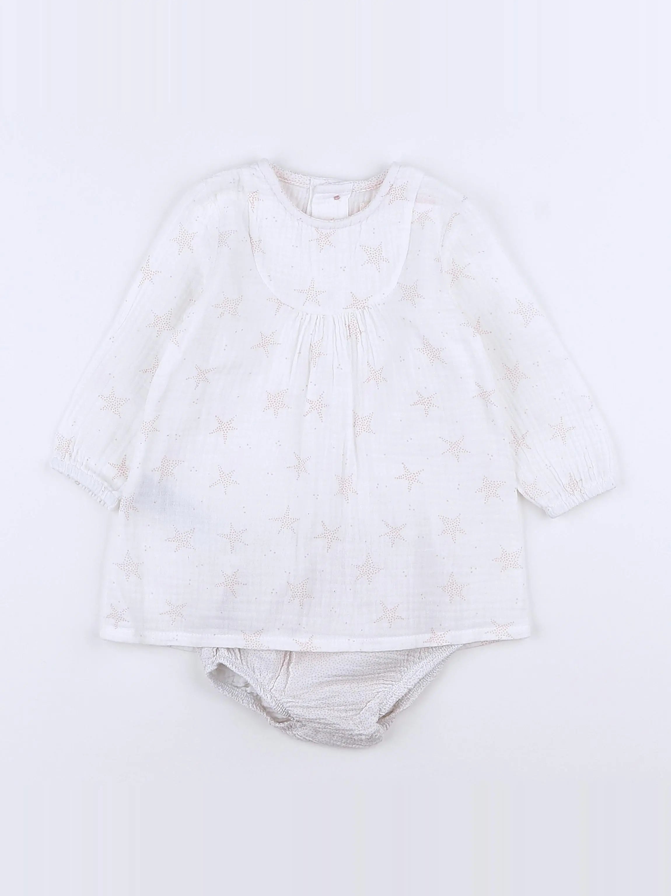 Mango - robe blanc, rose - 9/12 mois