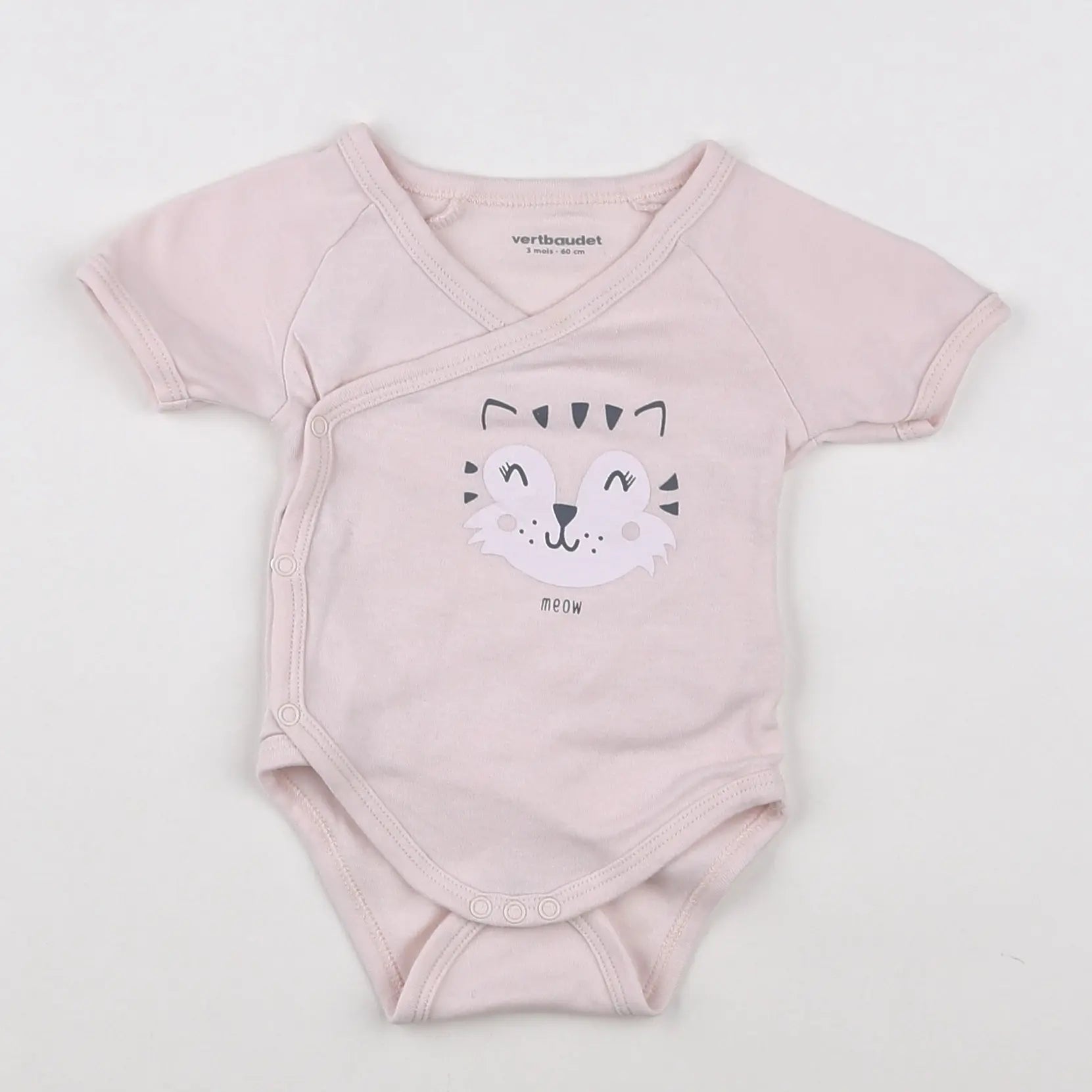 Vertbaudet - body rose - 3 mois