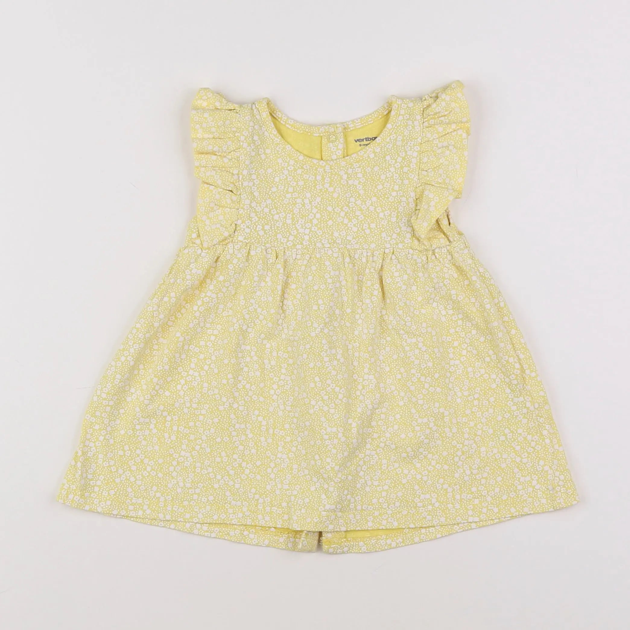 Vertbaudet - robe jaune - 9 mois