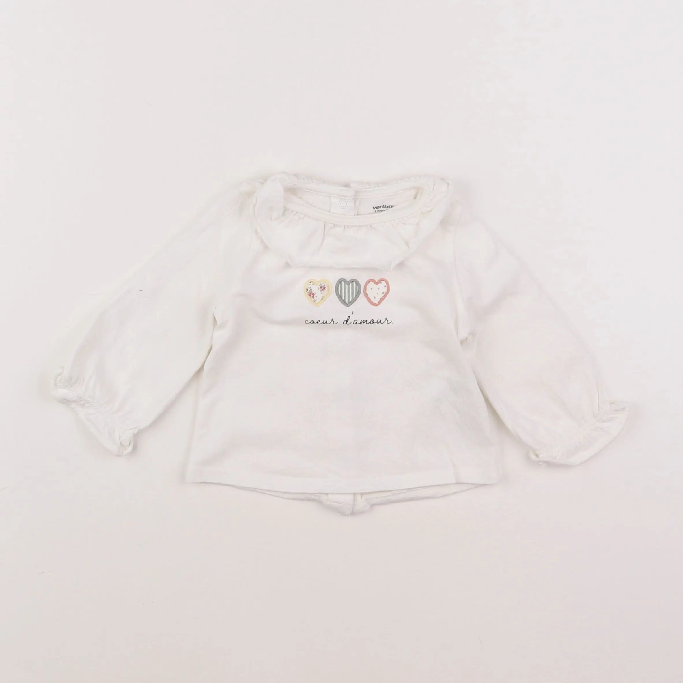 Vertbaudet - blouse blanc - 12 mois