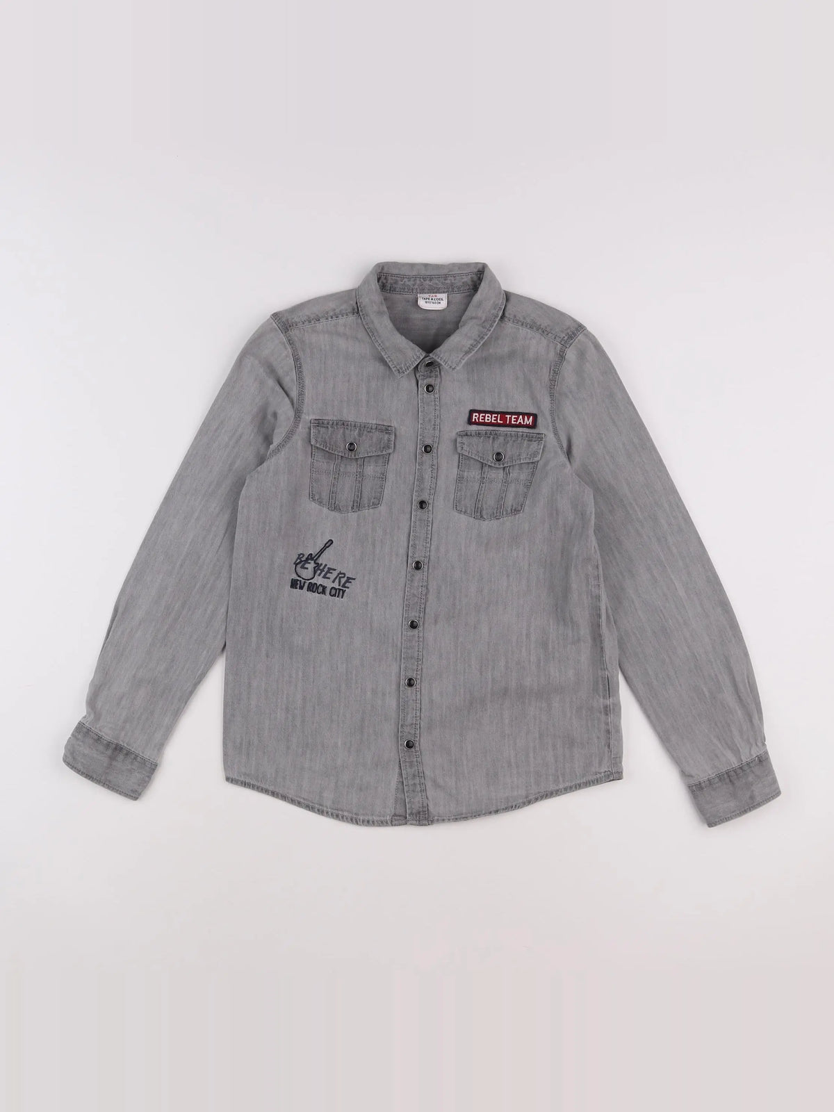 Tape à l'oeil - chemise gris - 10 ans
